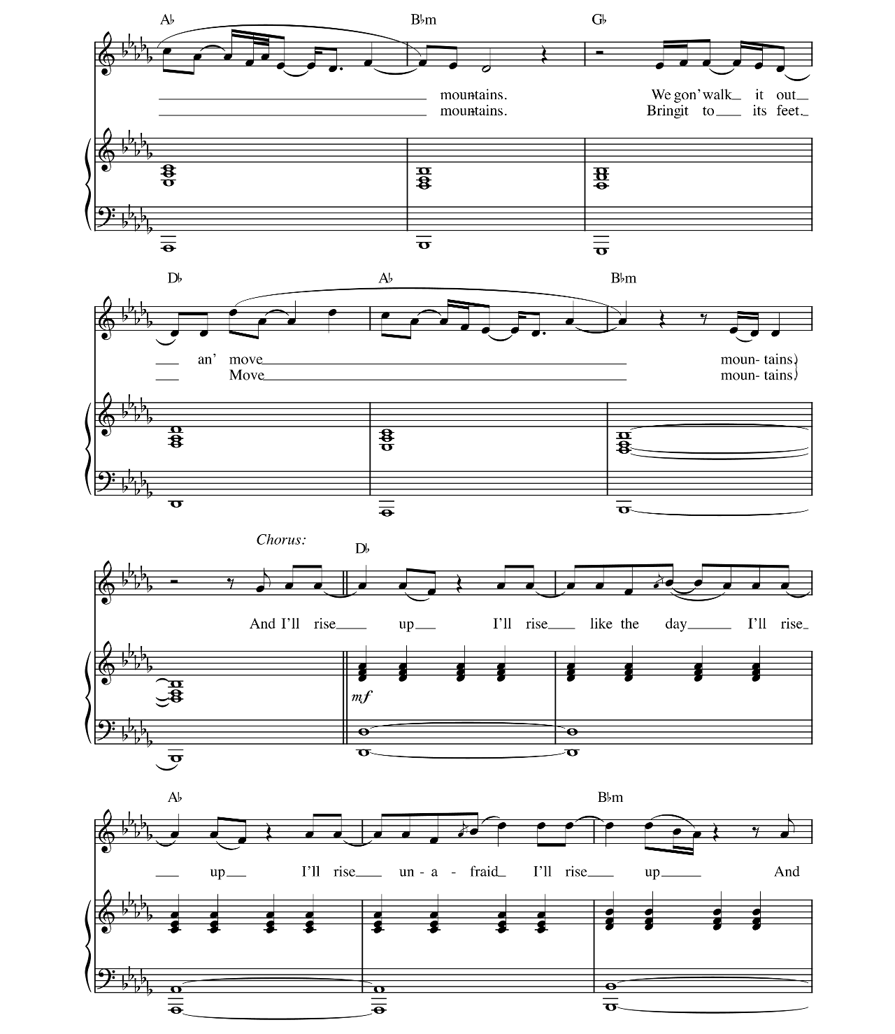 Rise Up sheet music 2
