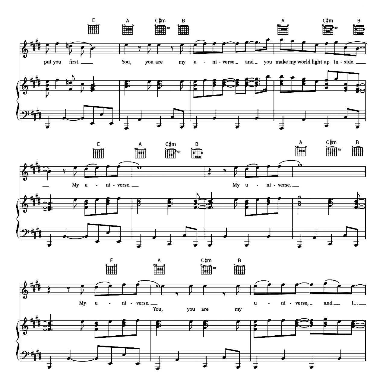 My Universe sheet music 6