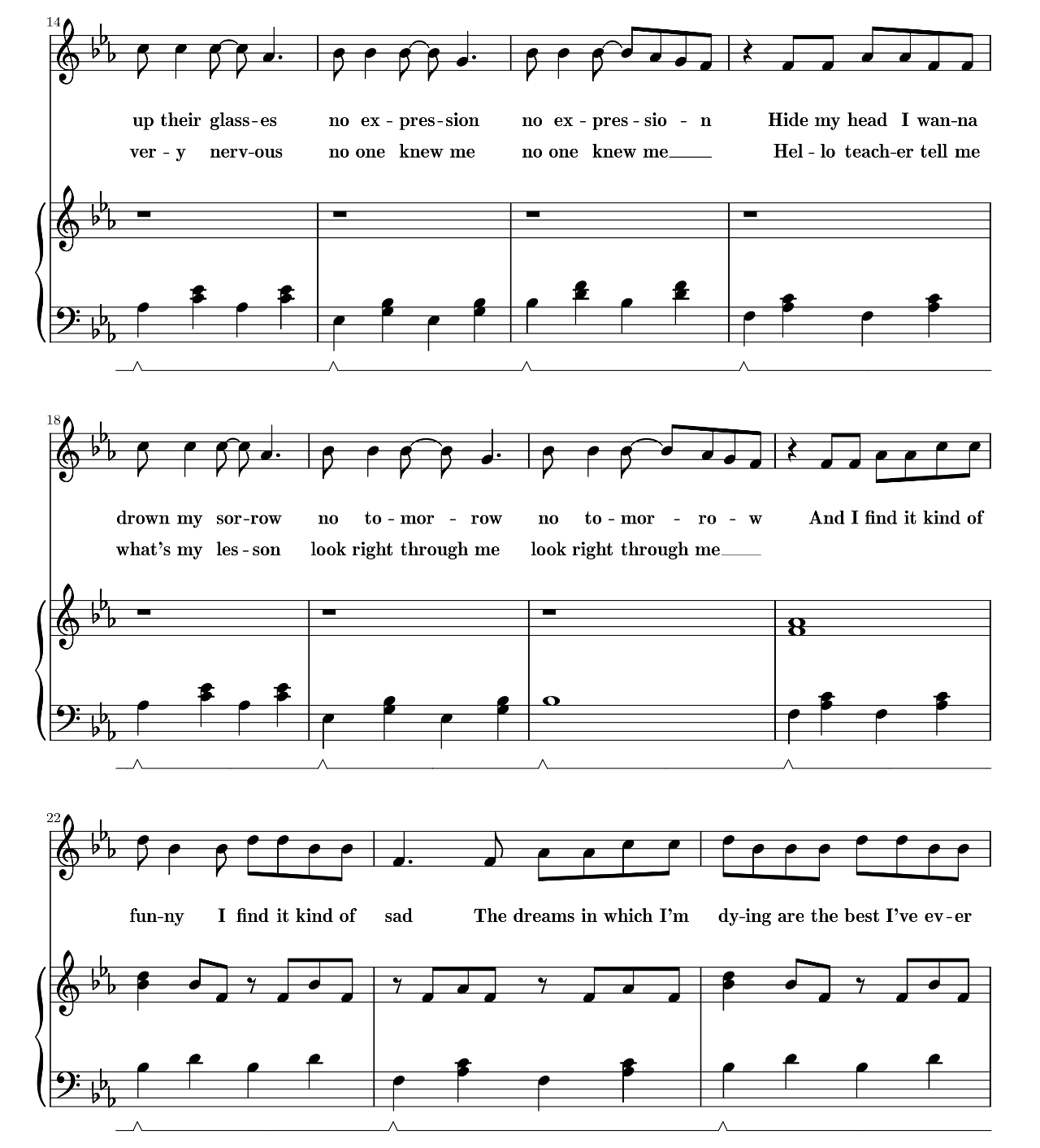 Mad World sheet music 2