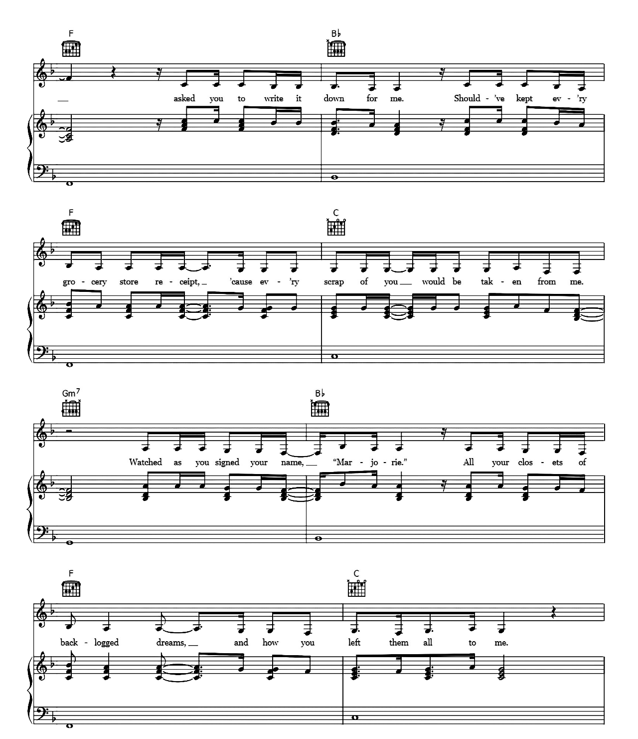 Marjorie sheet music 5