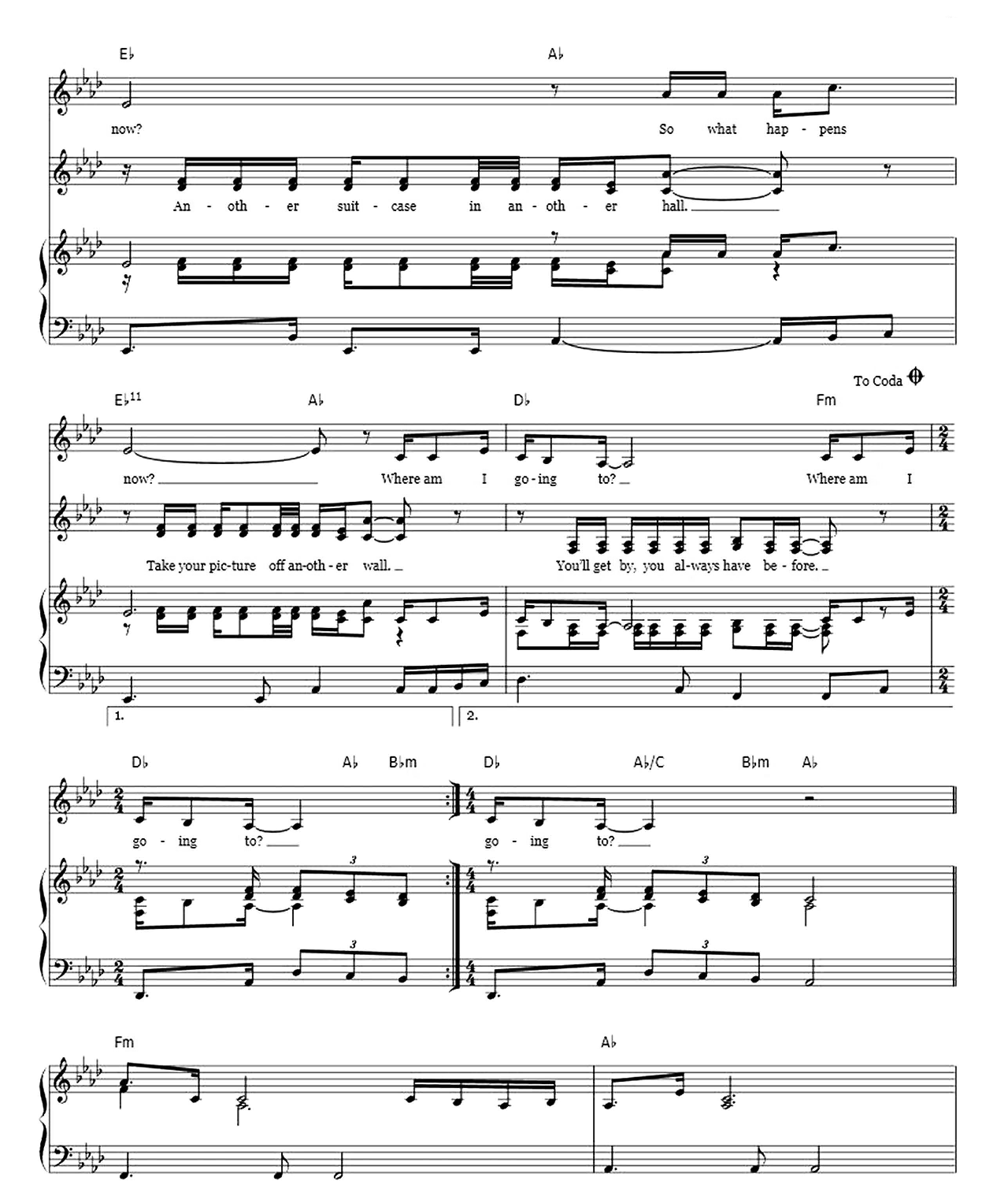 Another Suitcase In Another Hall (From Evita) sheet music 3