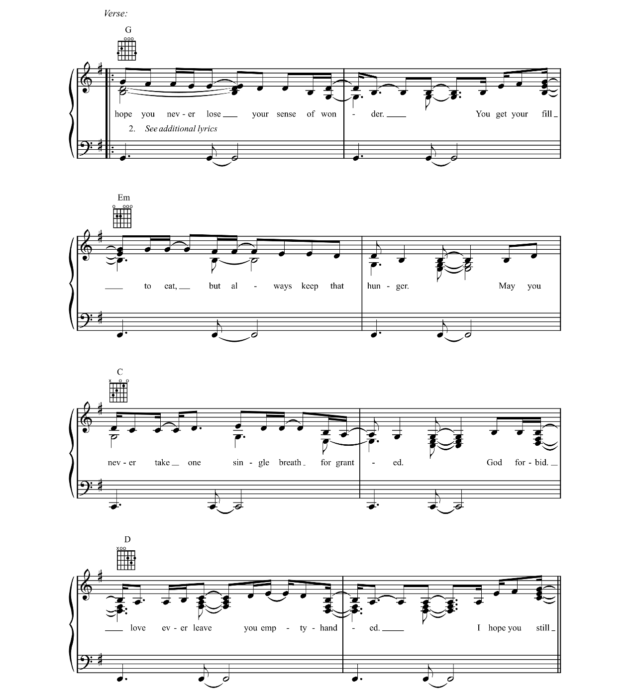 I Hope You Dance sheet music 2