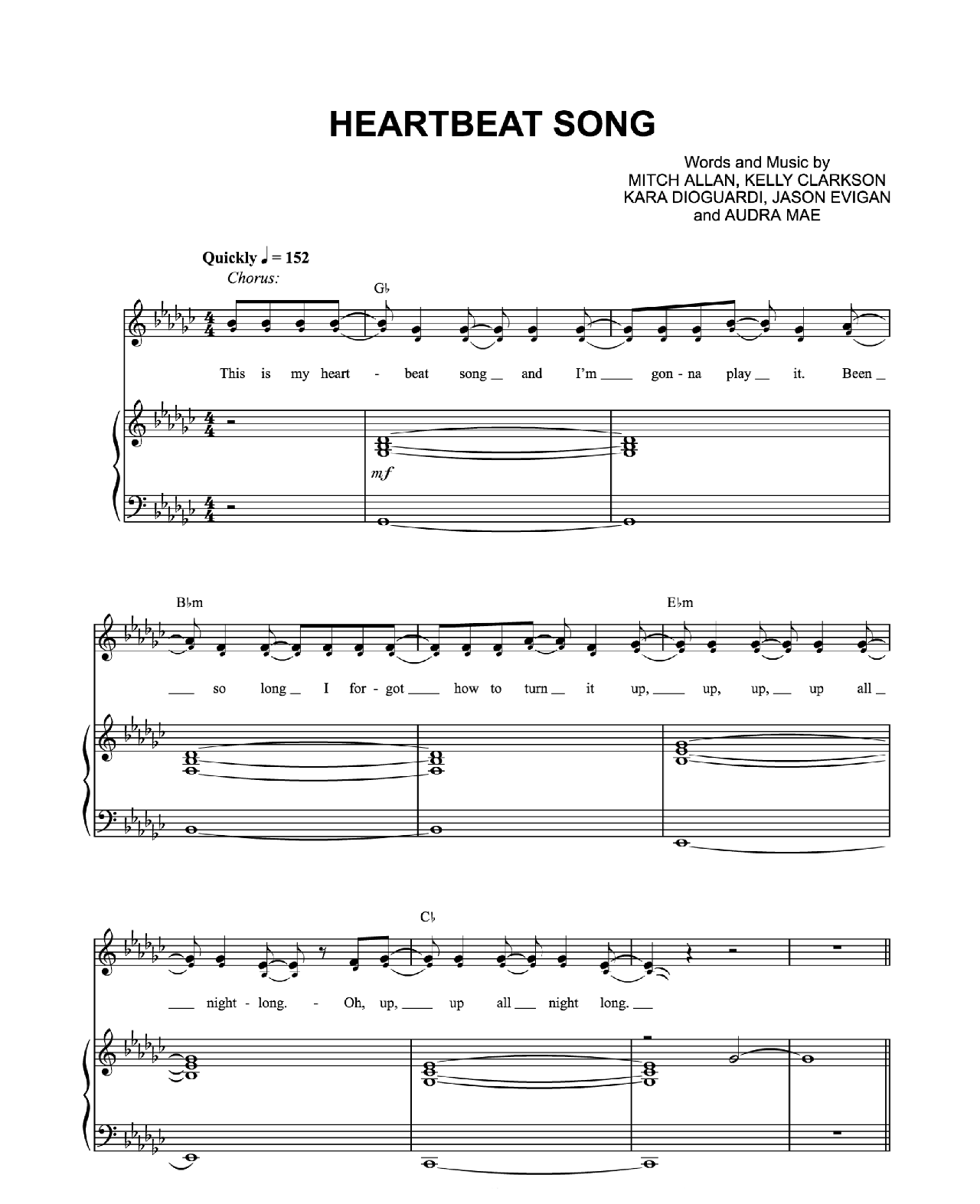 Heartbeat Song sheet music