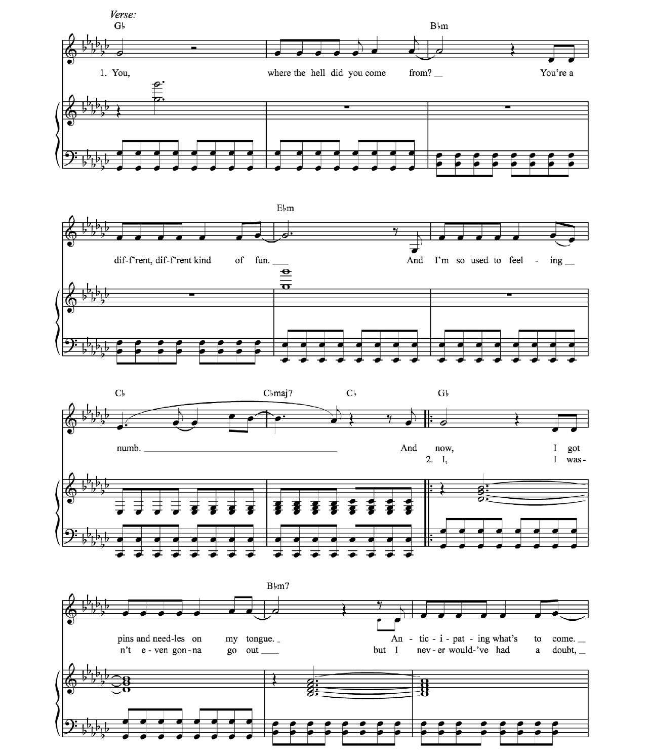 Heartbeat Song sheet music 2
