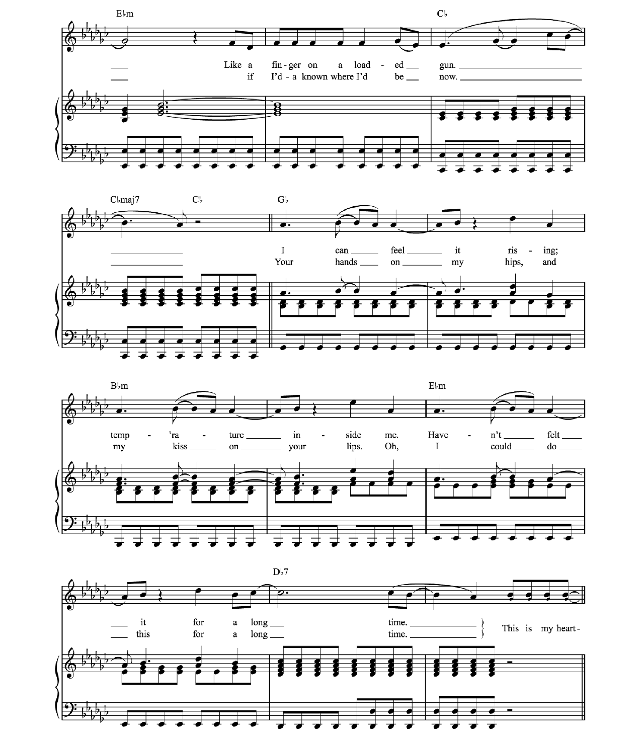Heartbeat Song sheet music 3