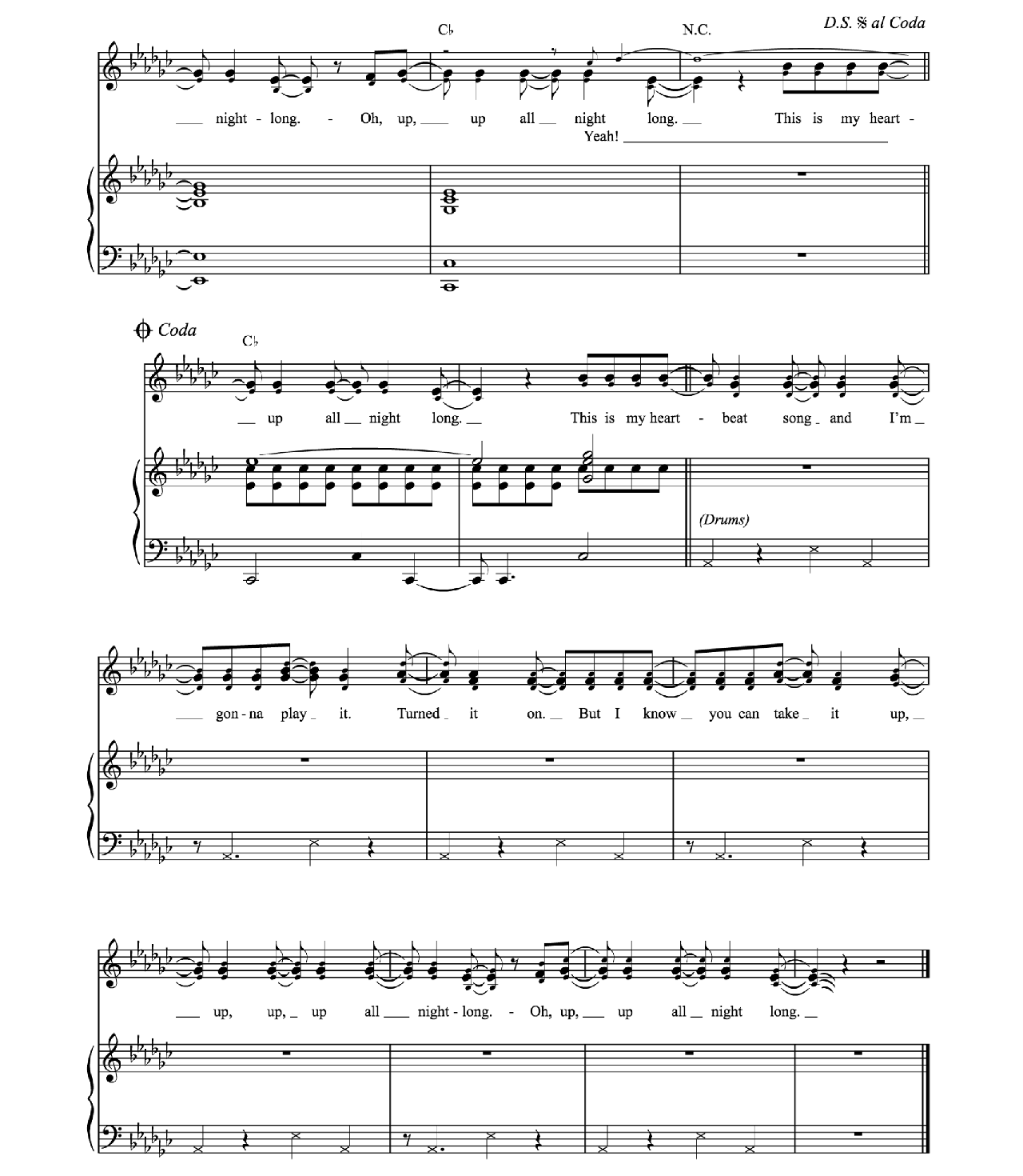 Heartbeat Song sheet music 7