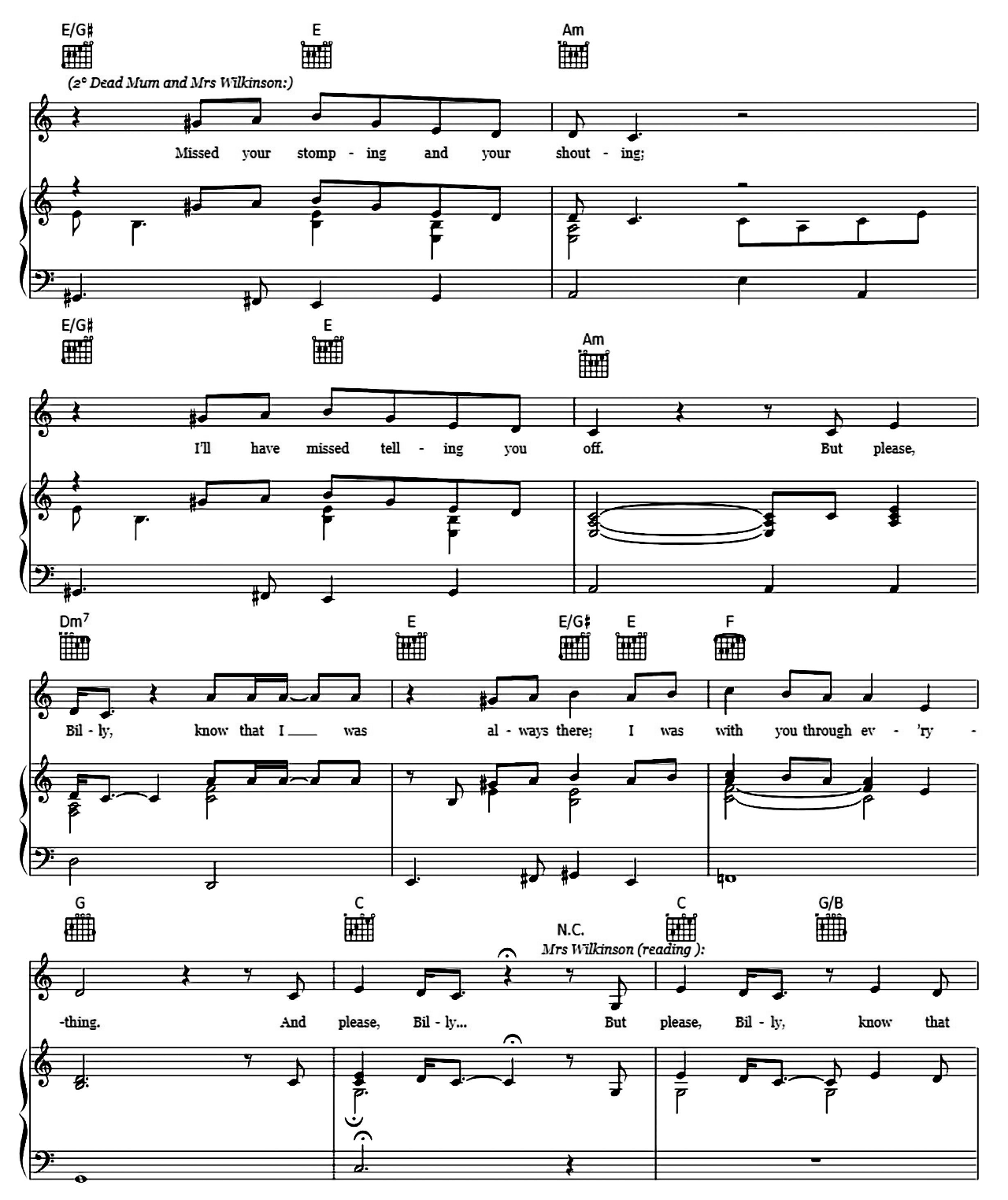 The Letter (from Billy Elliot) sheet music 2