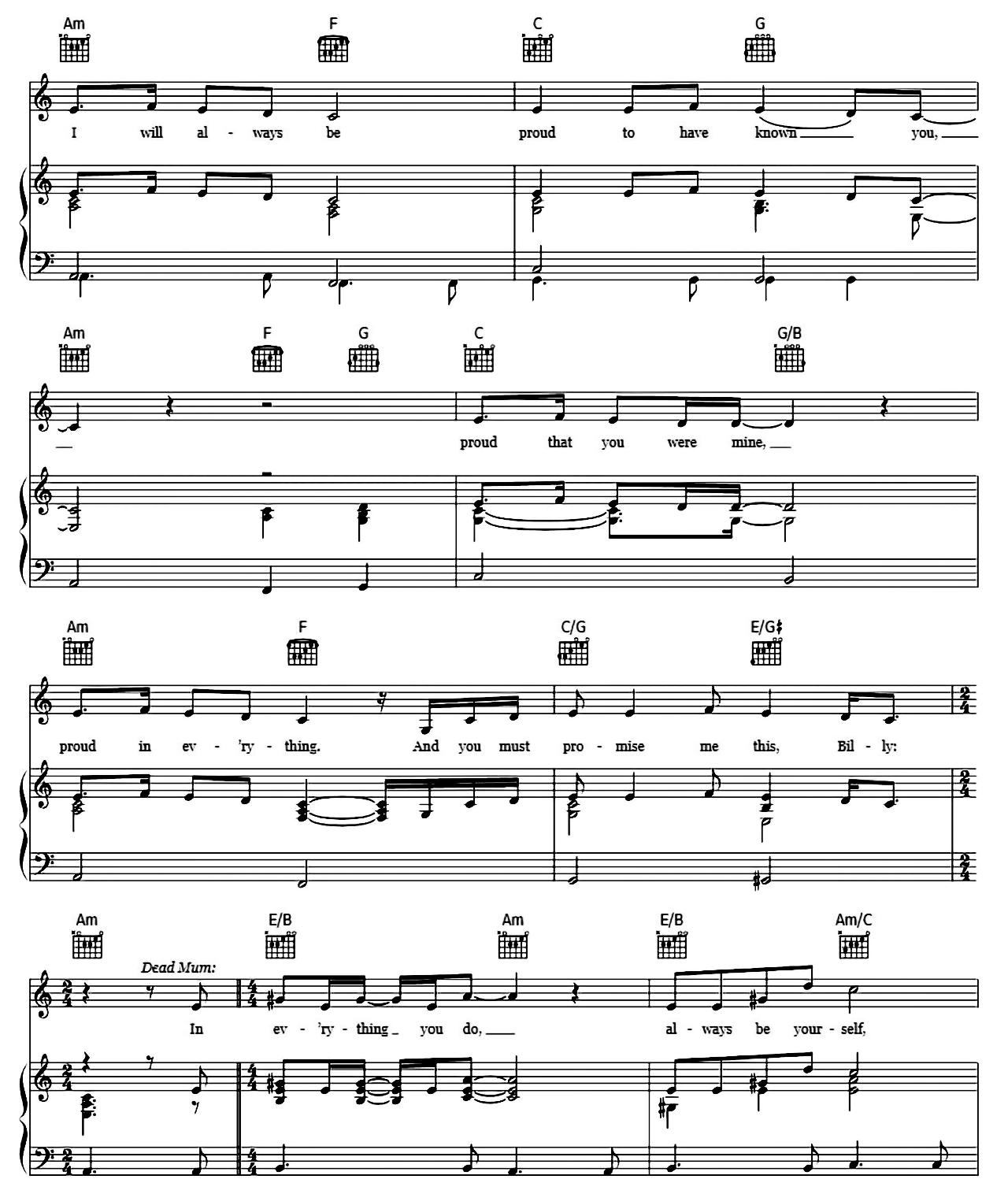 The Letter (from Billy Elliot) sheet music 3