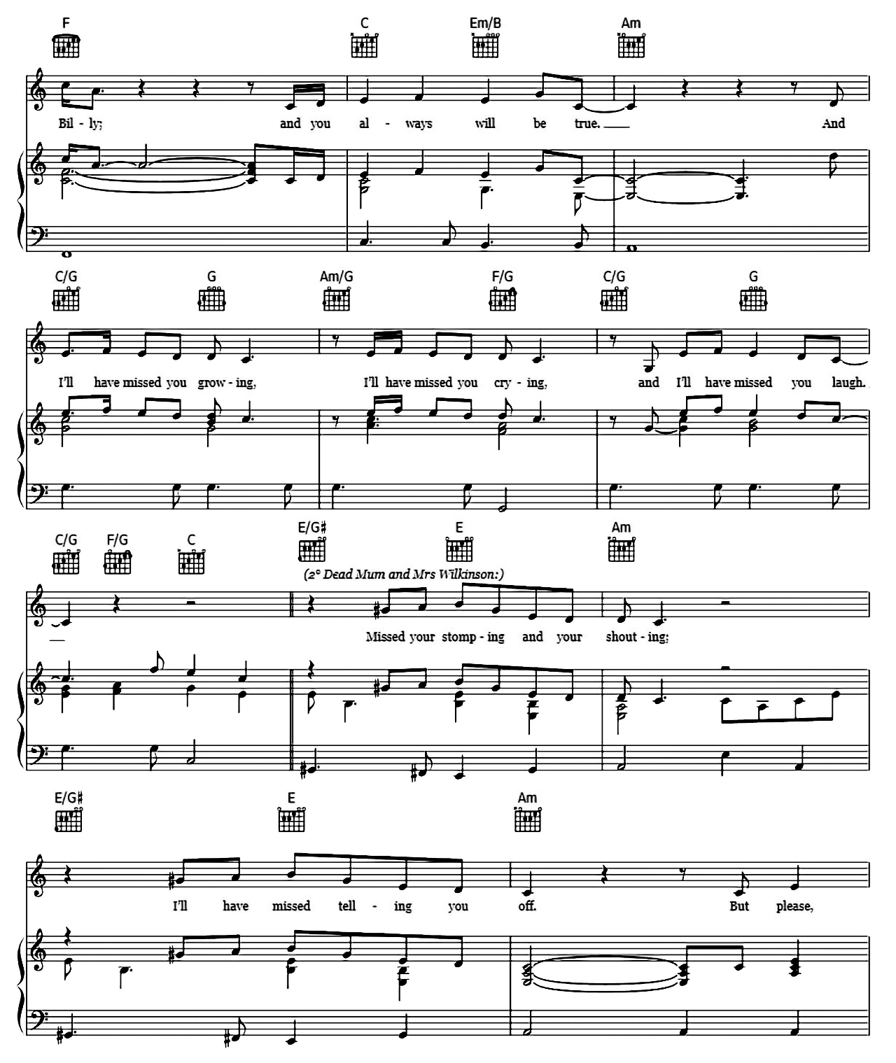 The Letter (from Billy Elliot) sheet music 4