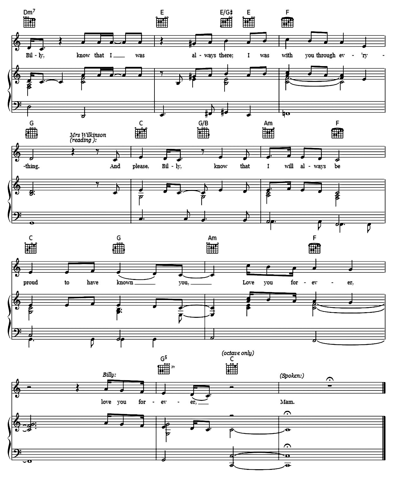 The Letter (from Billy Elliot) sheet music 5