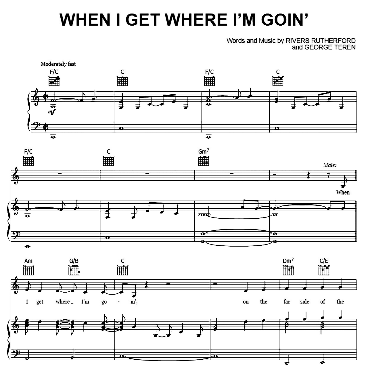 When I Get Where I'm Going sheet music