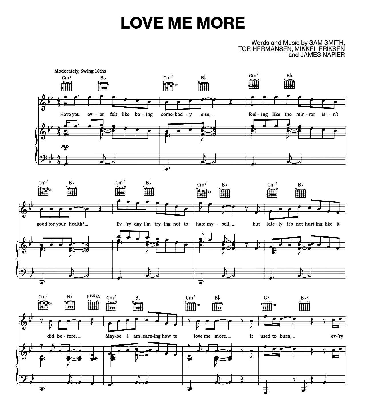 Love Me More sheet music