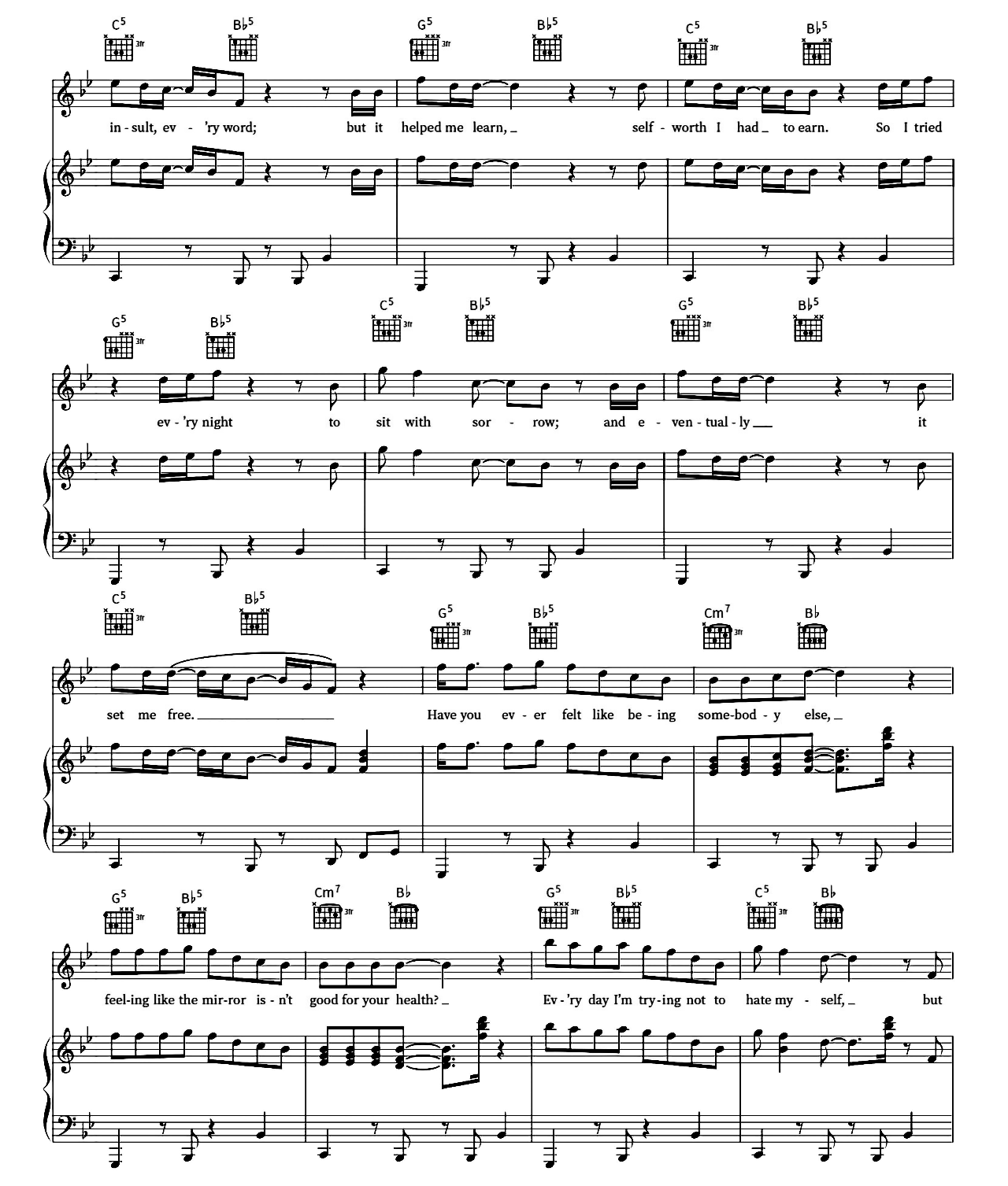 Love Me More sheet music 2