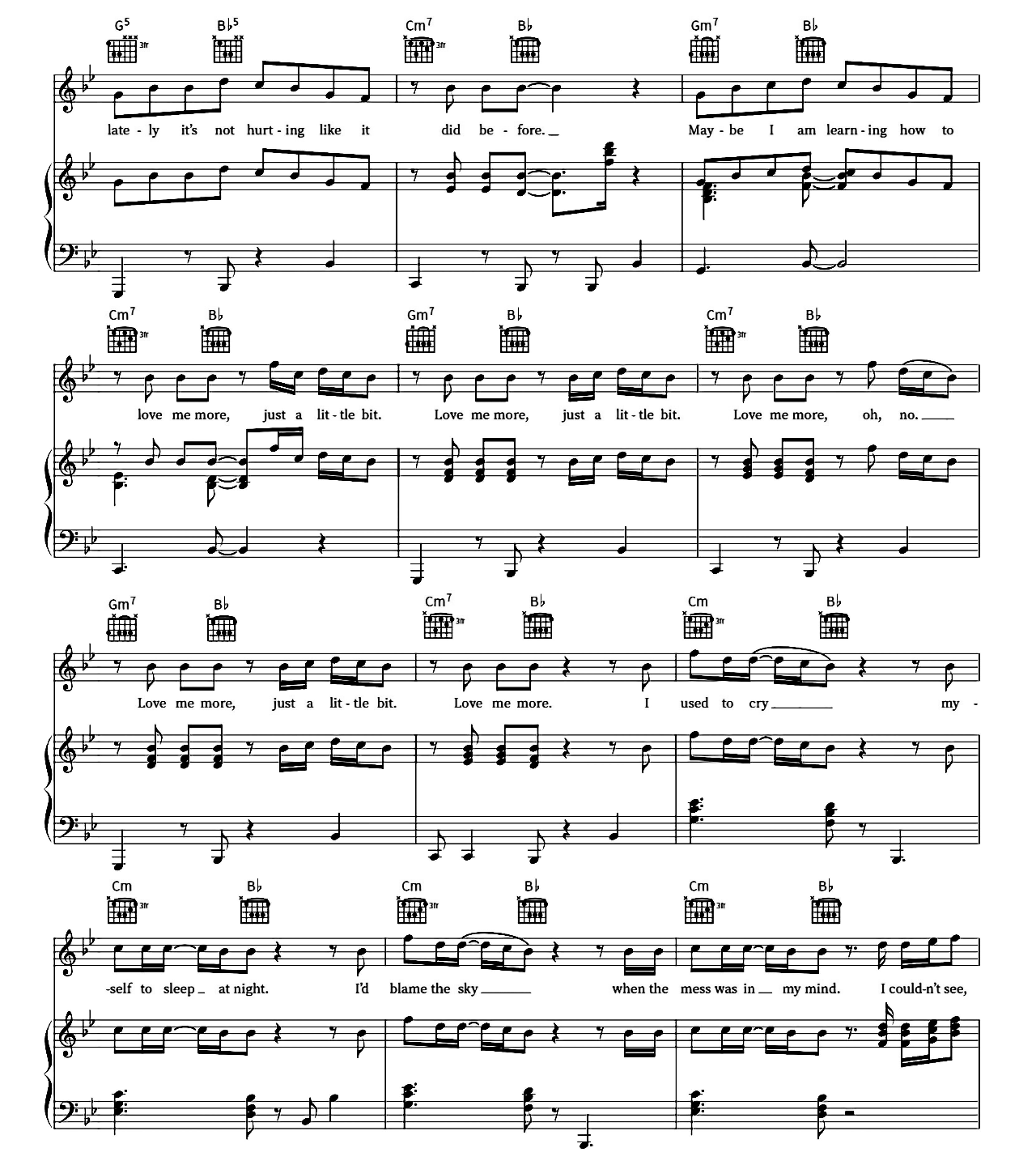 Love Me More sheet music 3