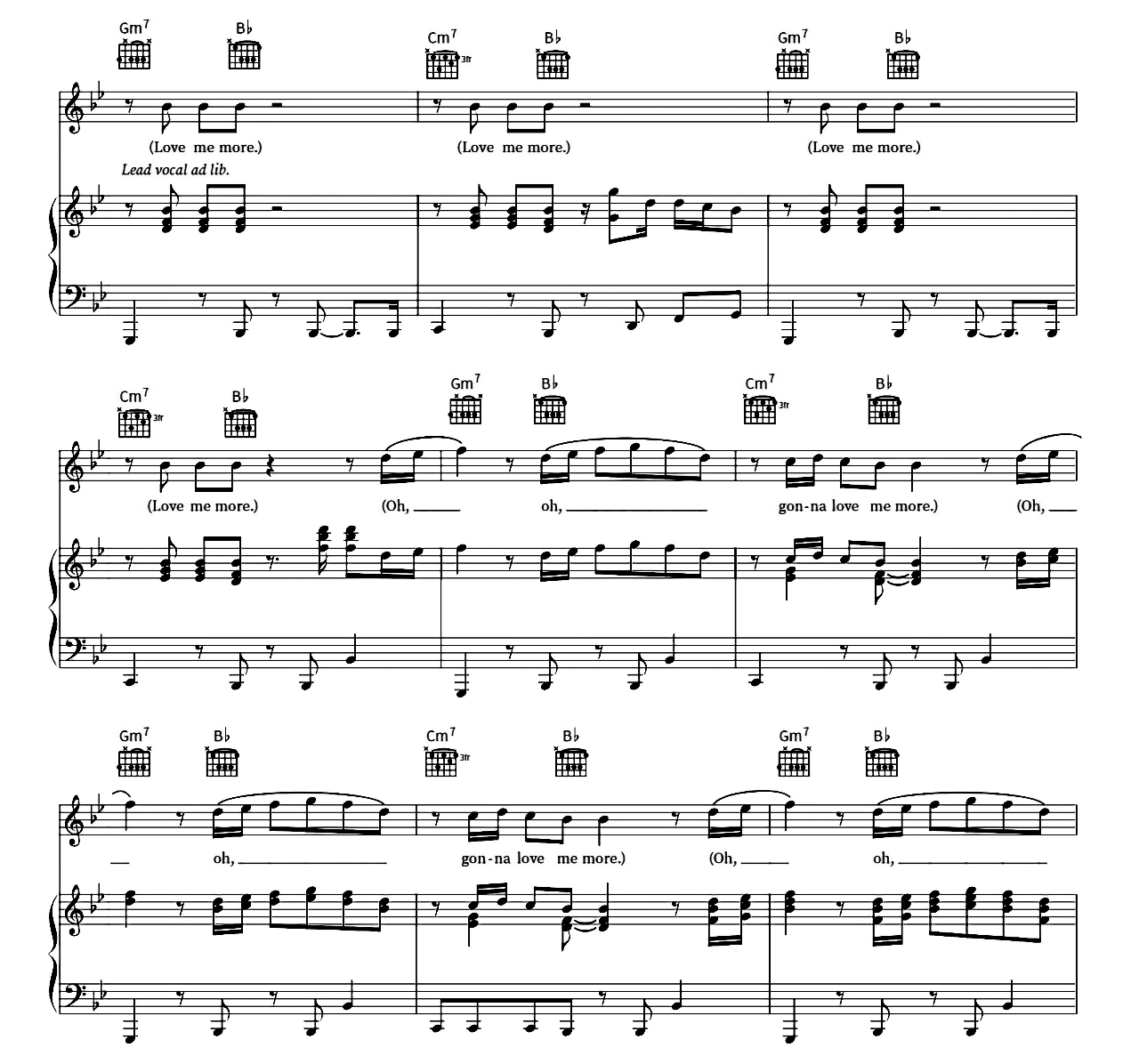 Love Me More sheet music 6