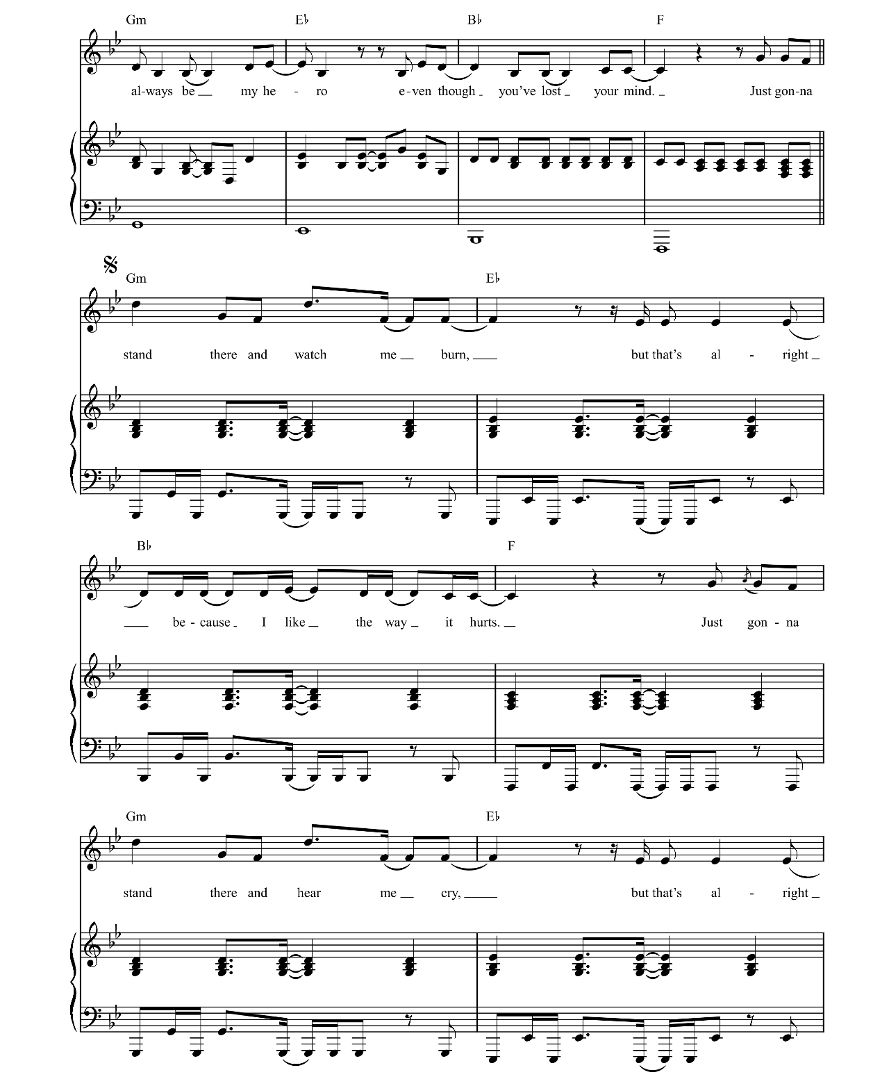 Love The Way You Lie Part 2 sheet music 2