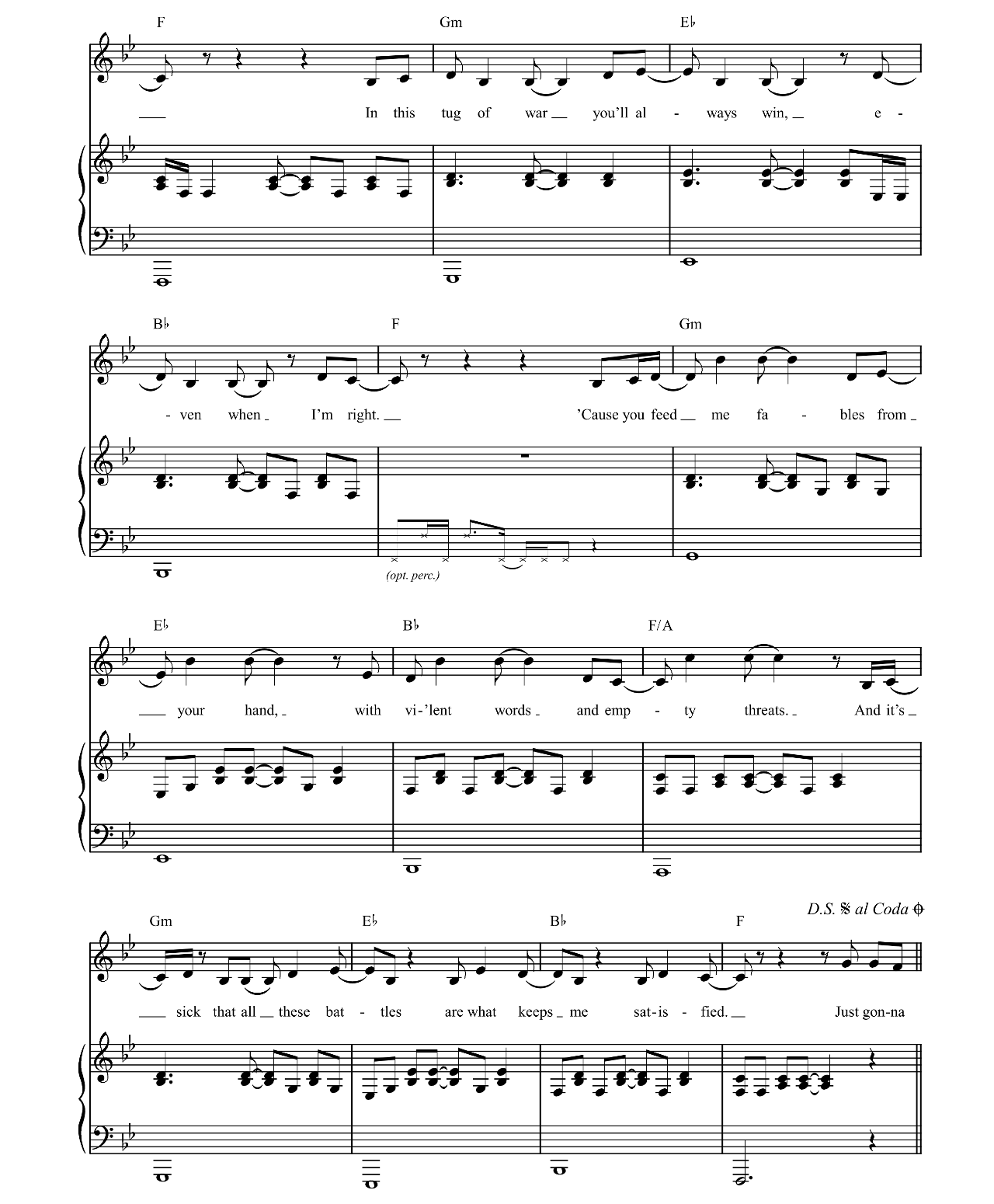 Love The Way You Lie Part 2 sheet music 4