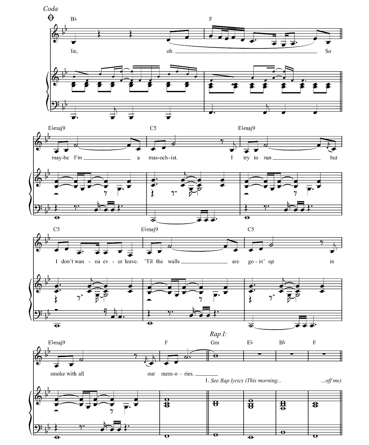 Love The Way You Lie Part 2 sheet music 5