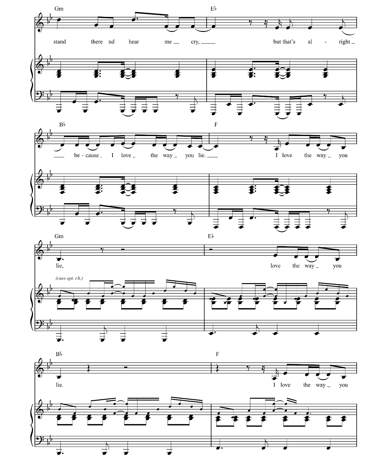 Love The Way You Lie Part 2 sheet music 7