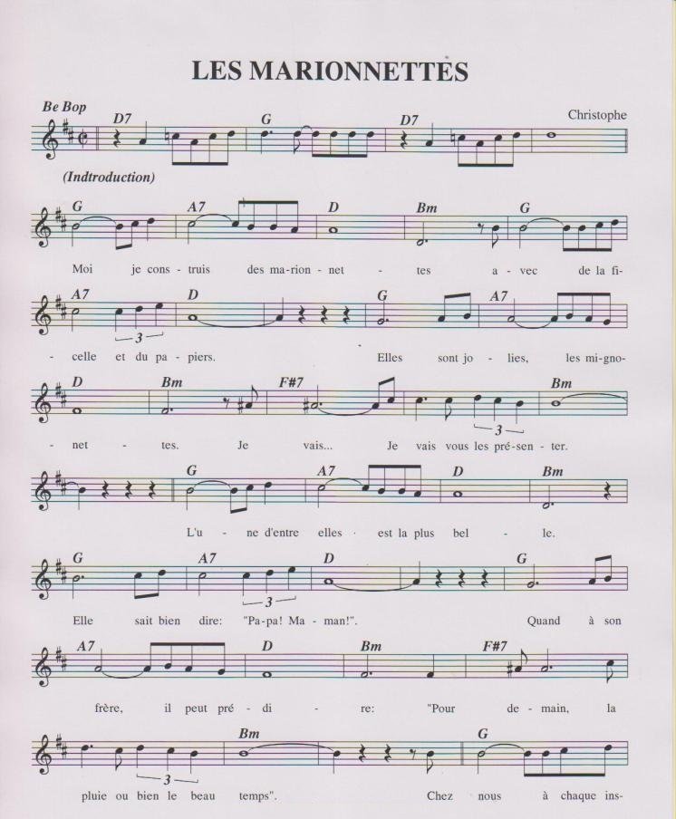 Les Marionnettes sheet music