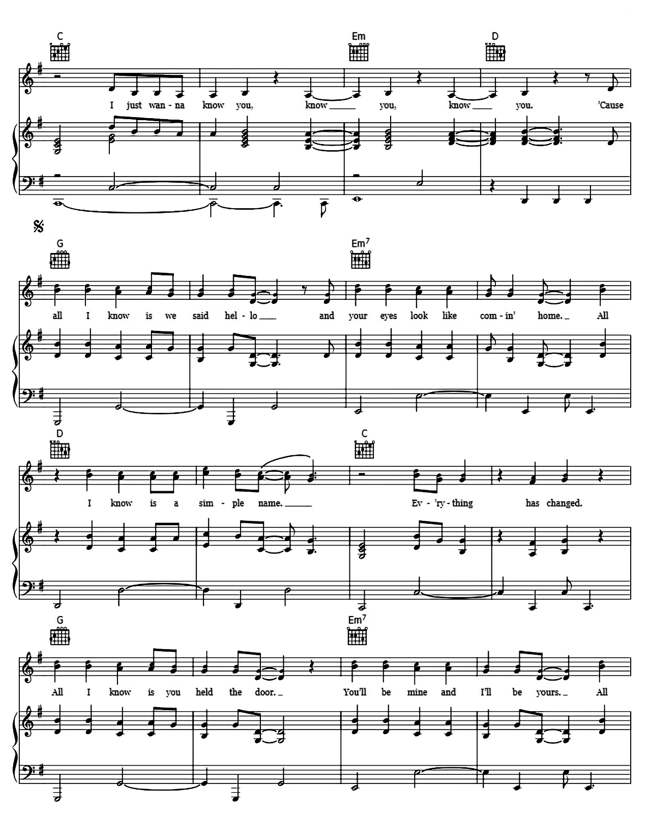 Everything Has Changed sheet music 3