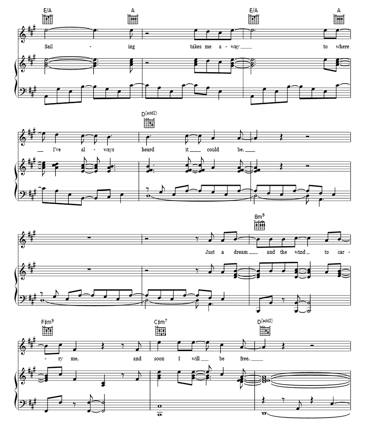 Sailing sheet music 4