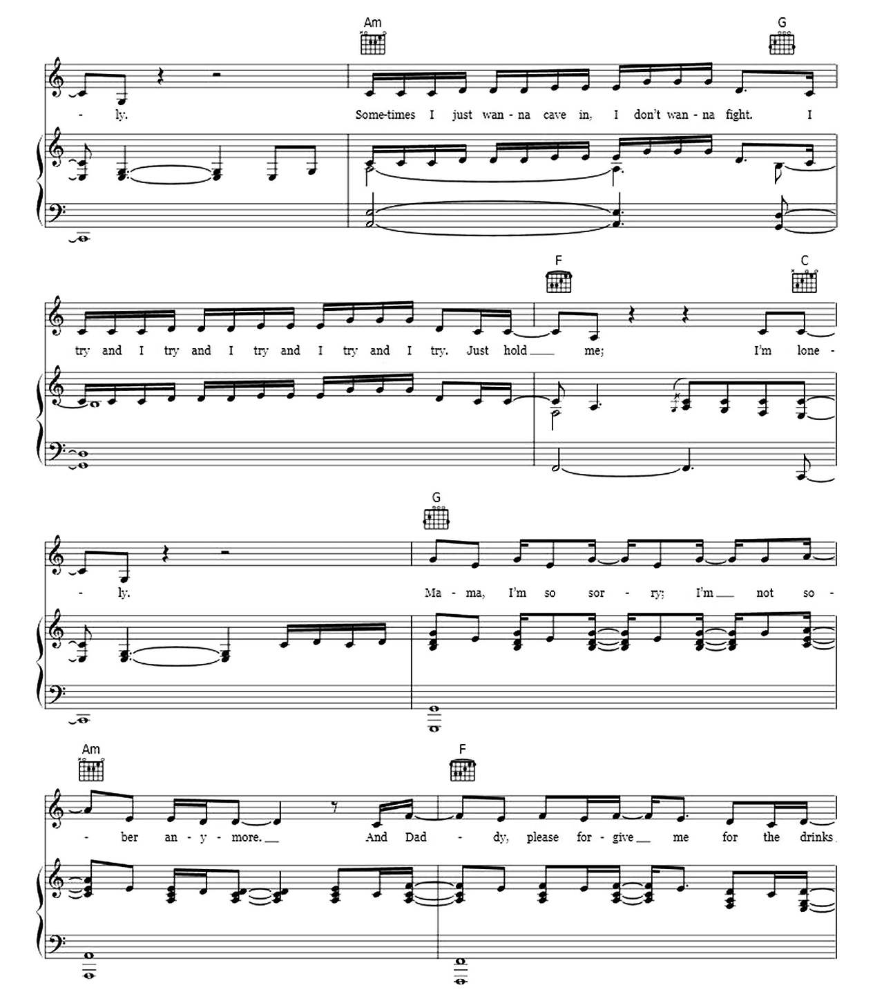 Sober sheet music 3