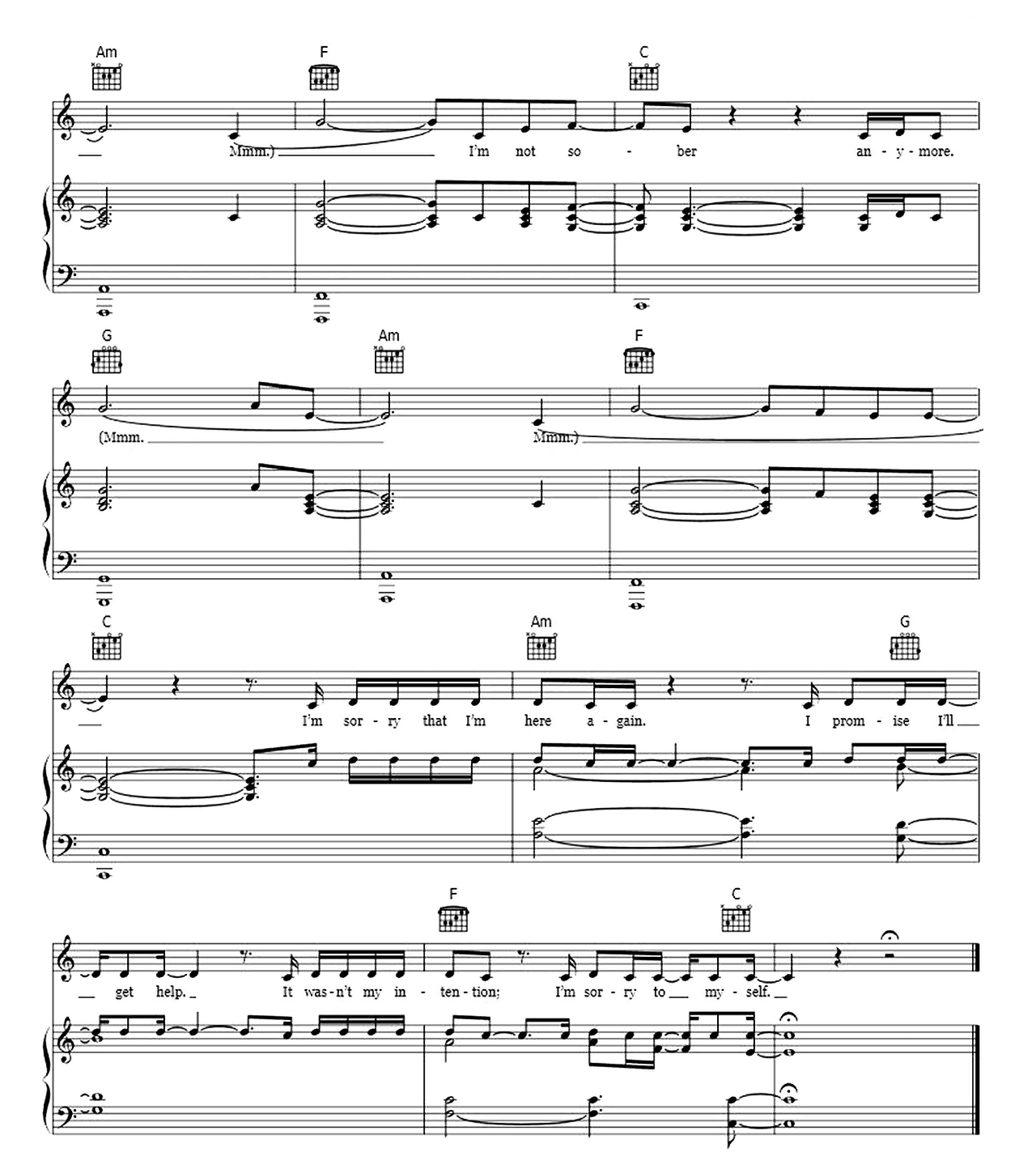Sober sheet music 6
