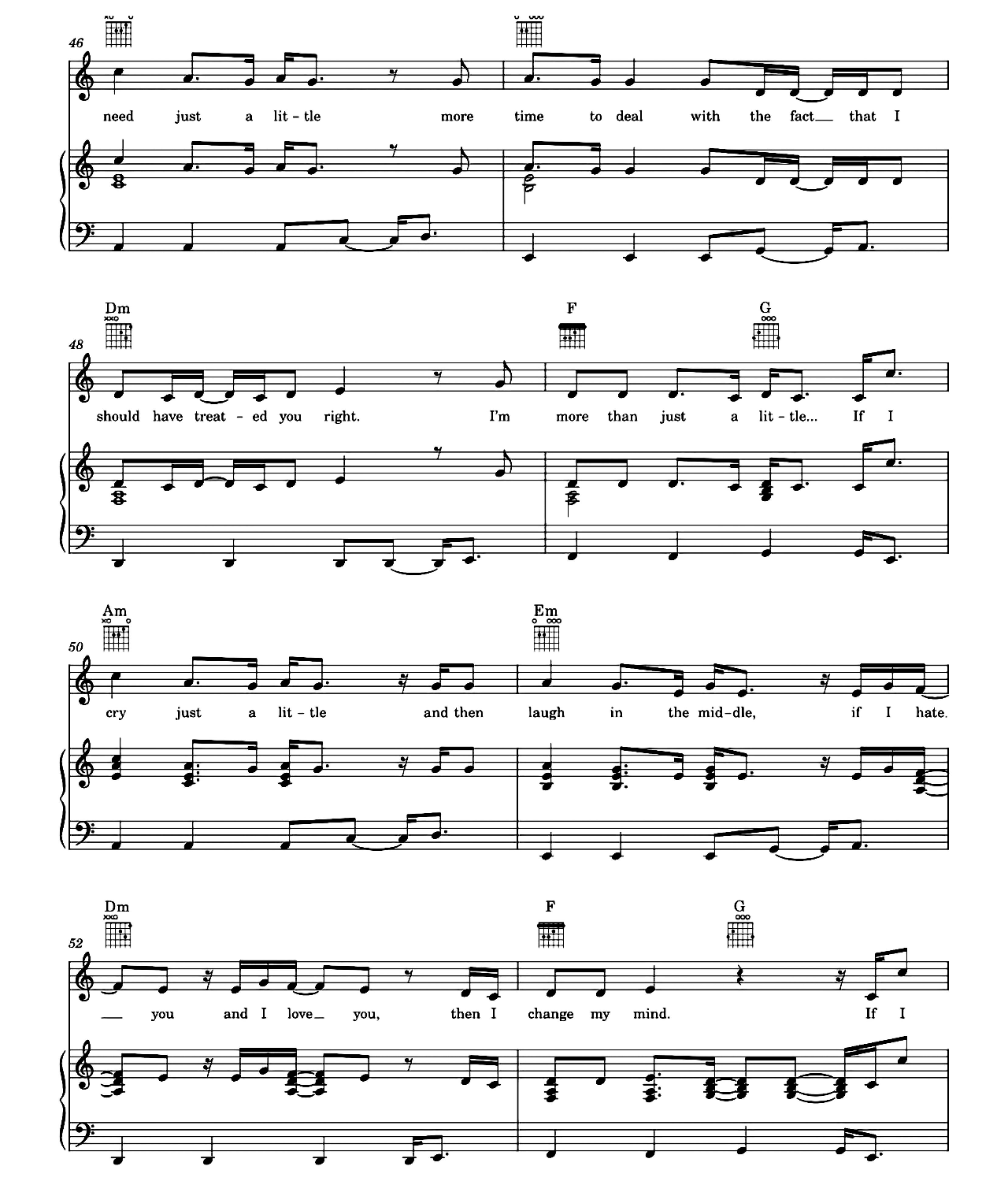 Justified sheet music 6