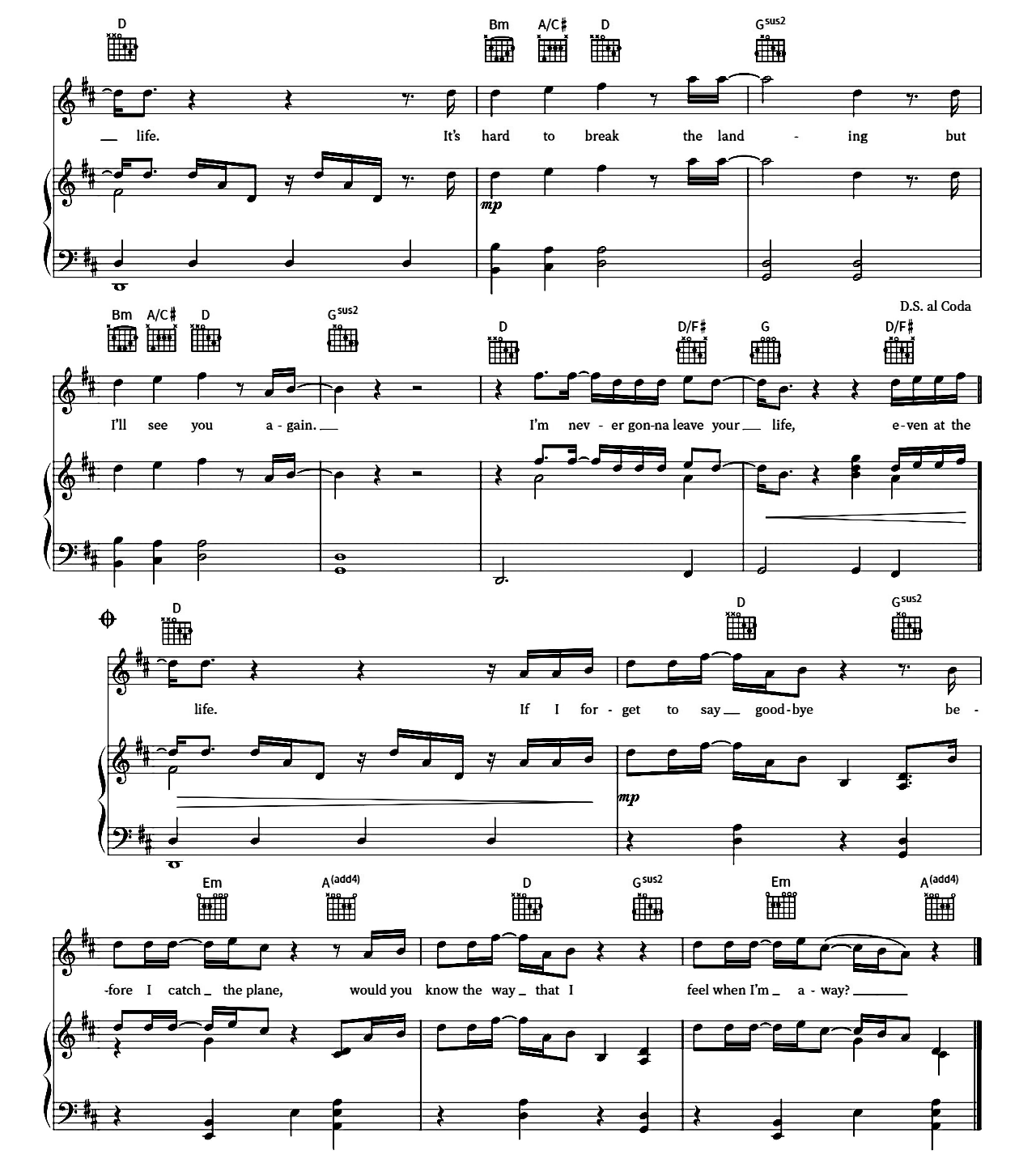 Leave Your Life sheet music 6