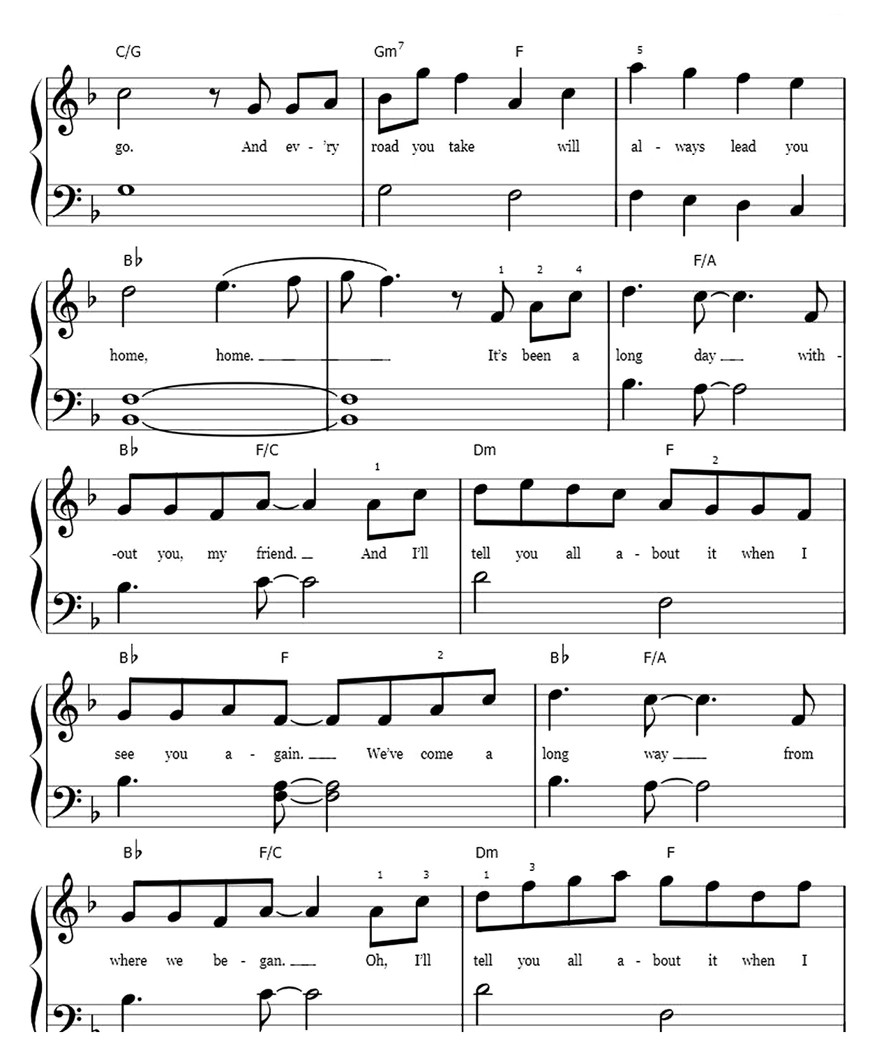 See You Again (easy Piano From Furious 7) sheet music 5