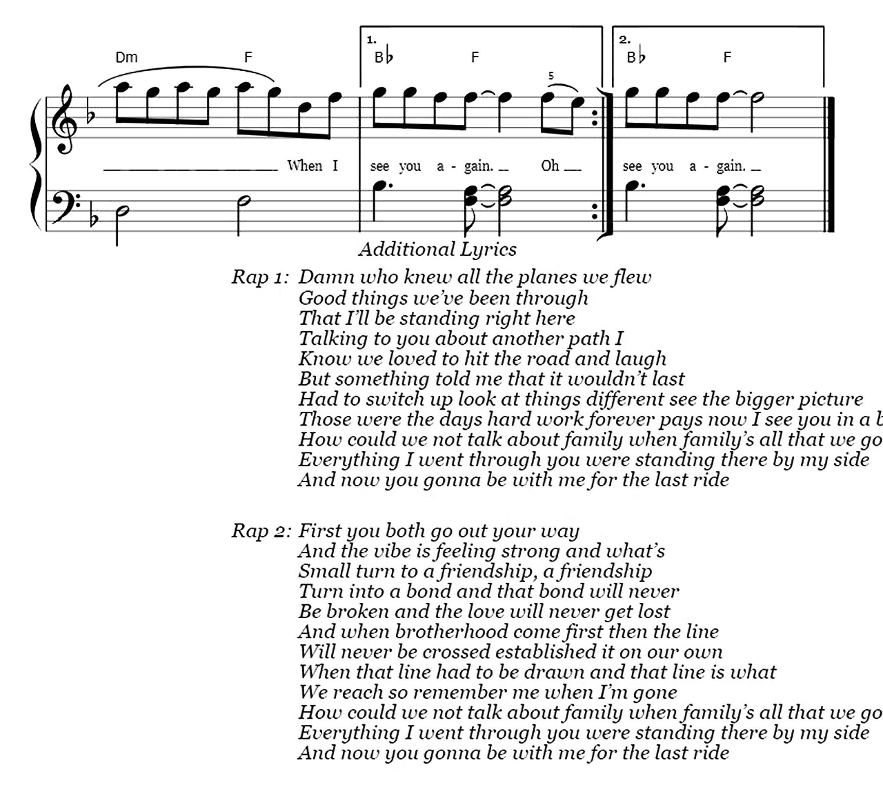 See You Again (easy Piano From Furious 7) sheet music 7