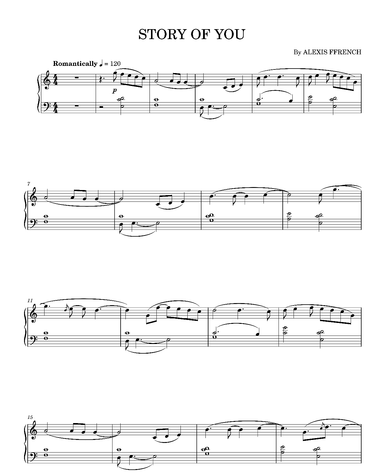Story Of You sheet music