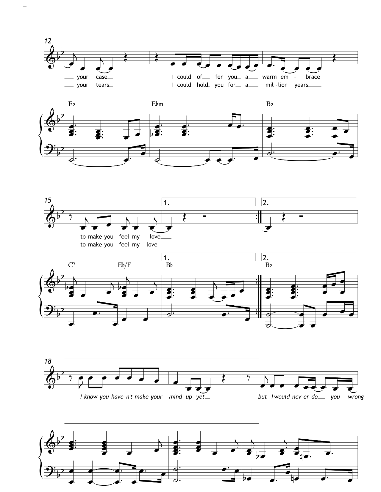 Make You Feel My Love sheet music 2