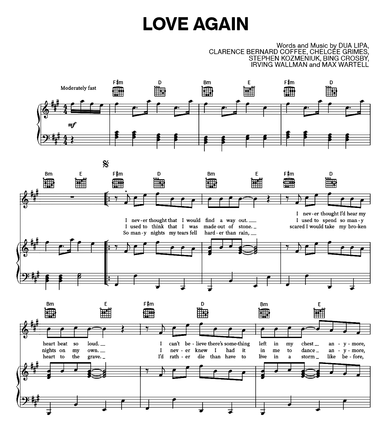 Love Again sheet music