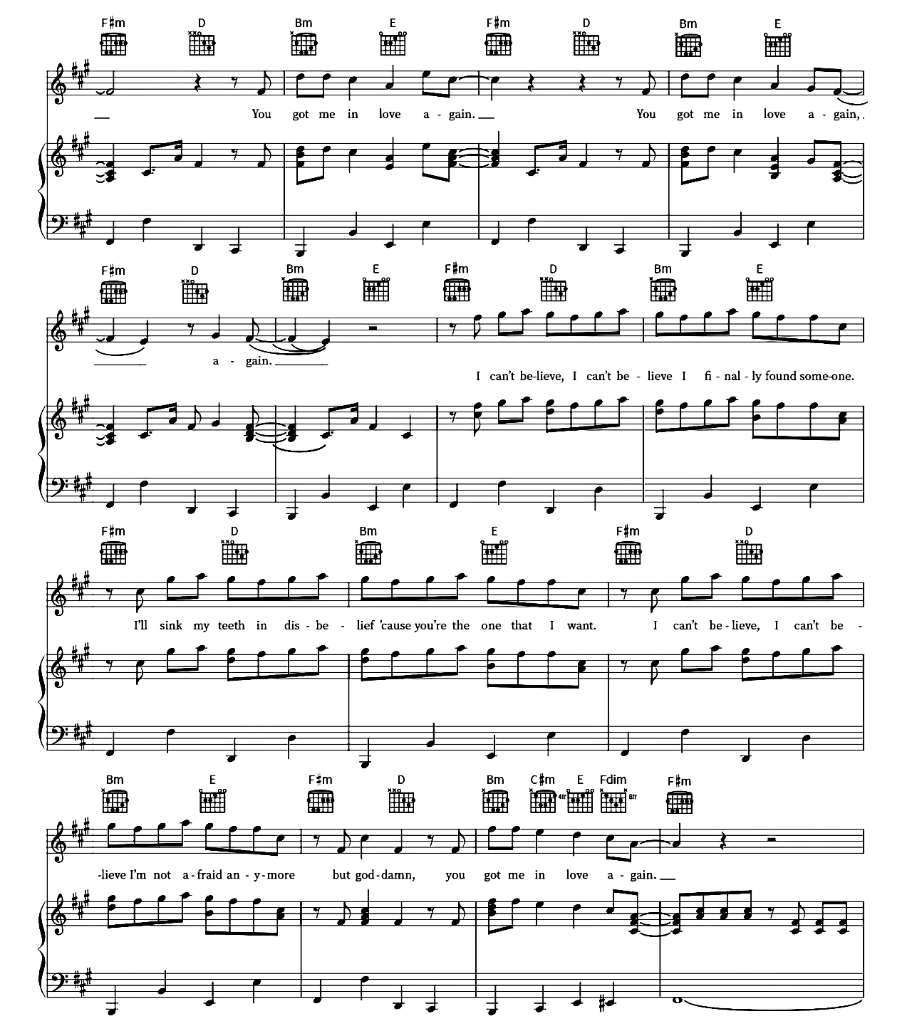 Love Again sheet music 4