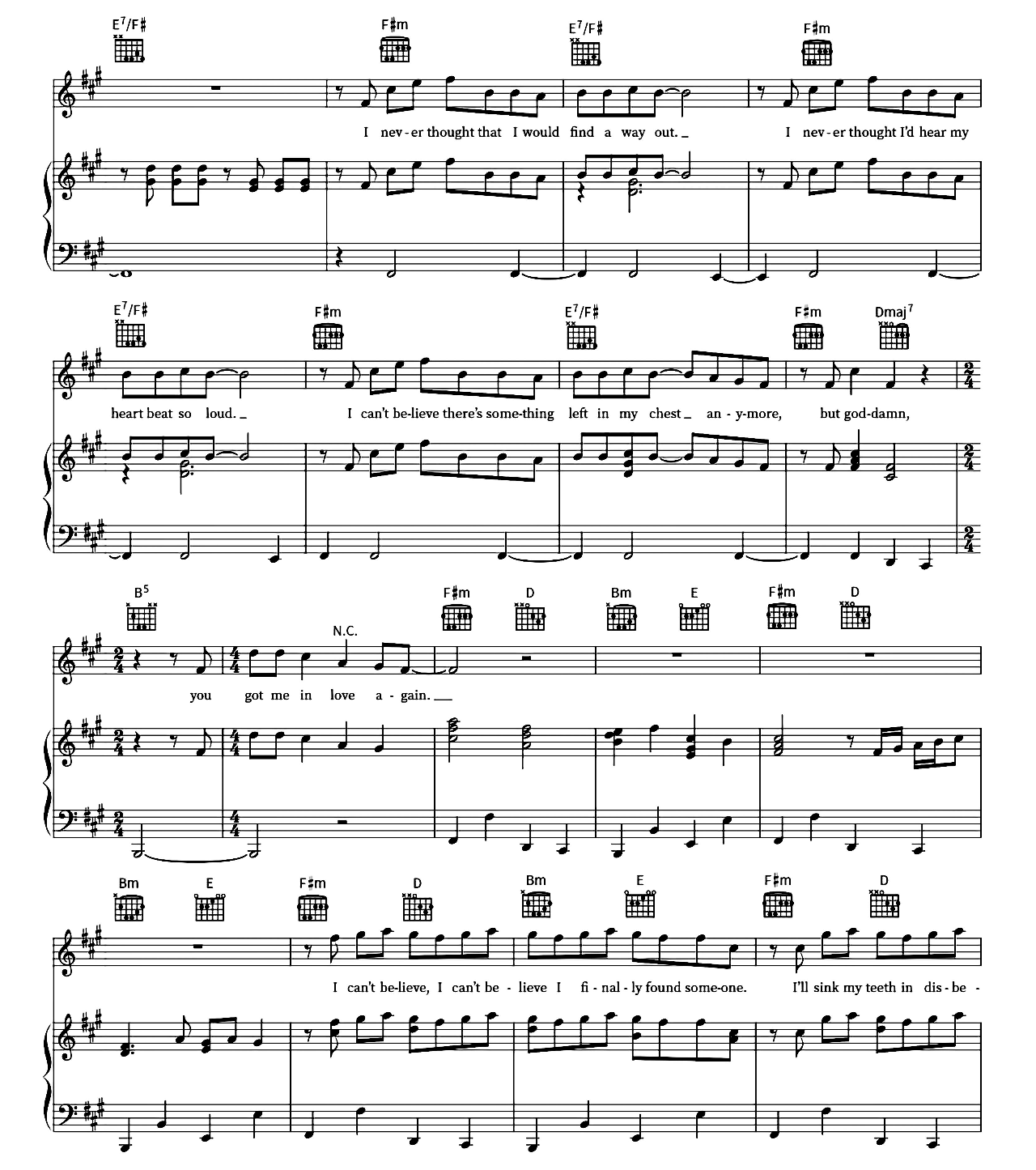 Love Again sheet music 5