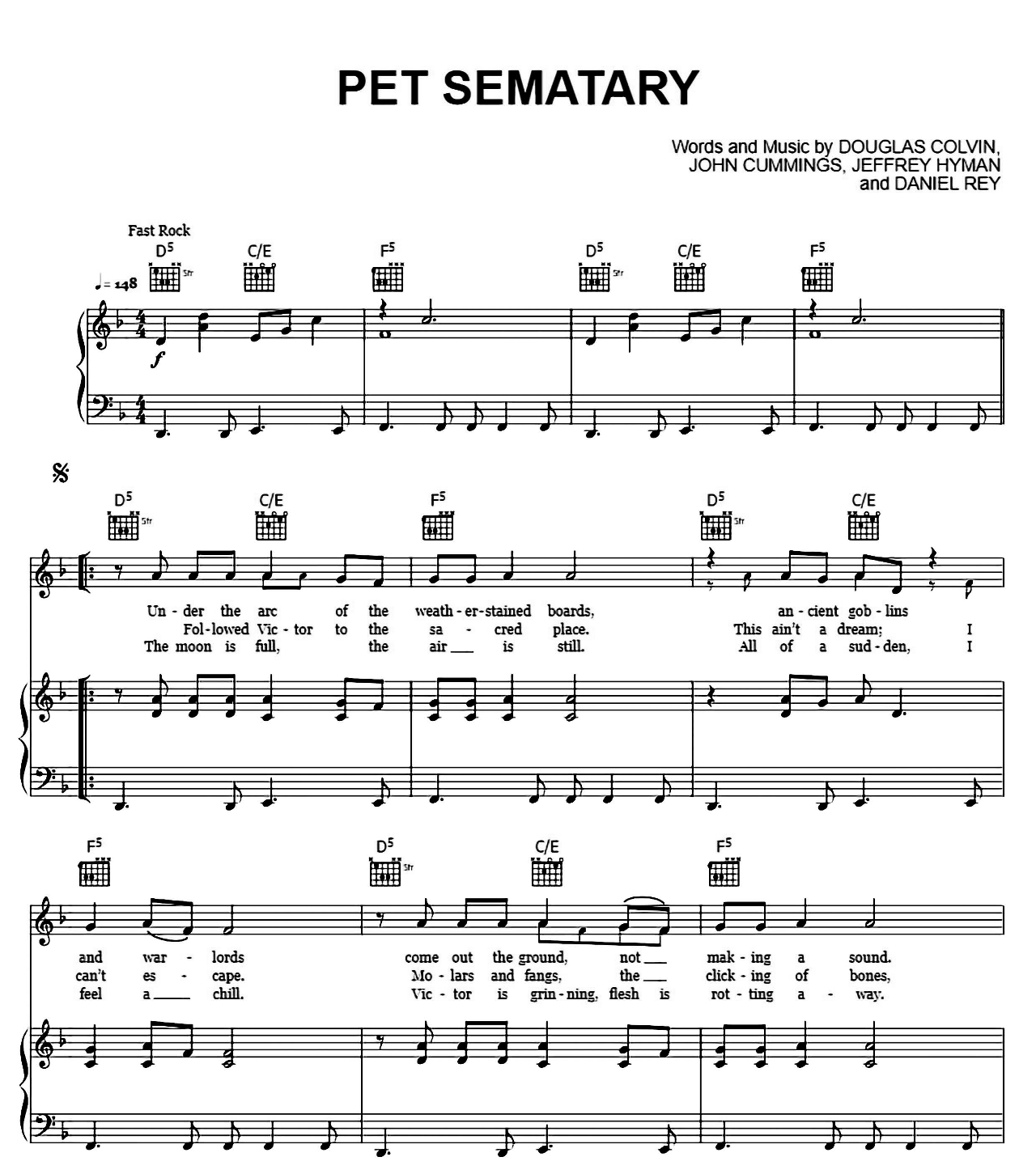 Pet Sematary sheet music