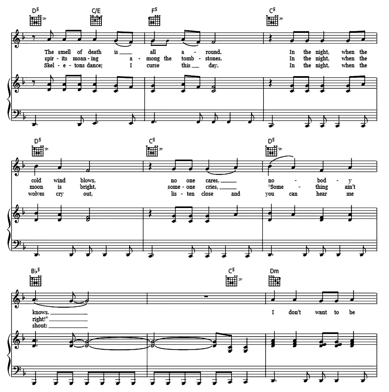 Pet Sematary sheet music 2