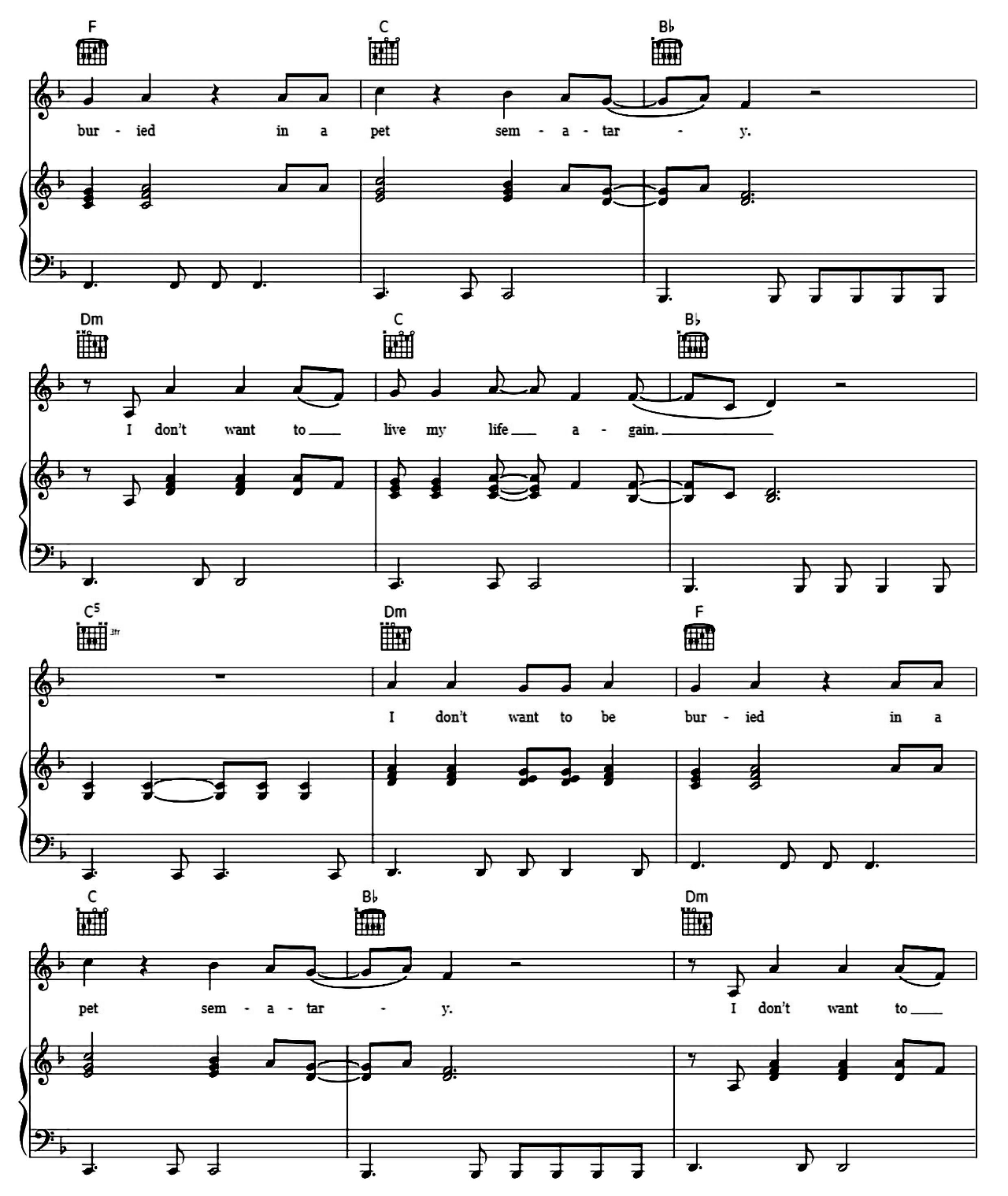 Pet Sematary sheet music 3
