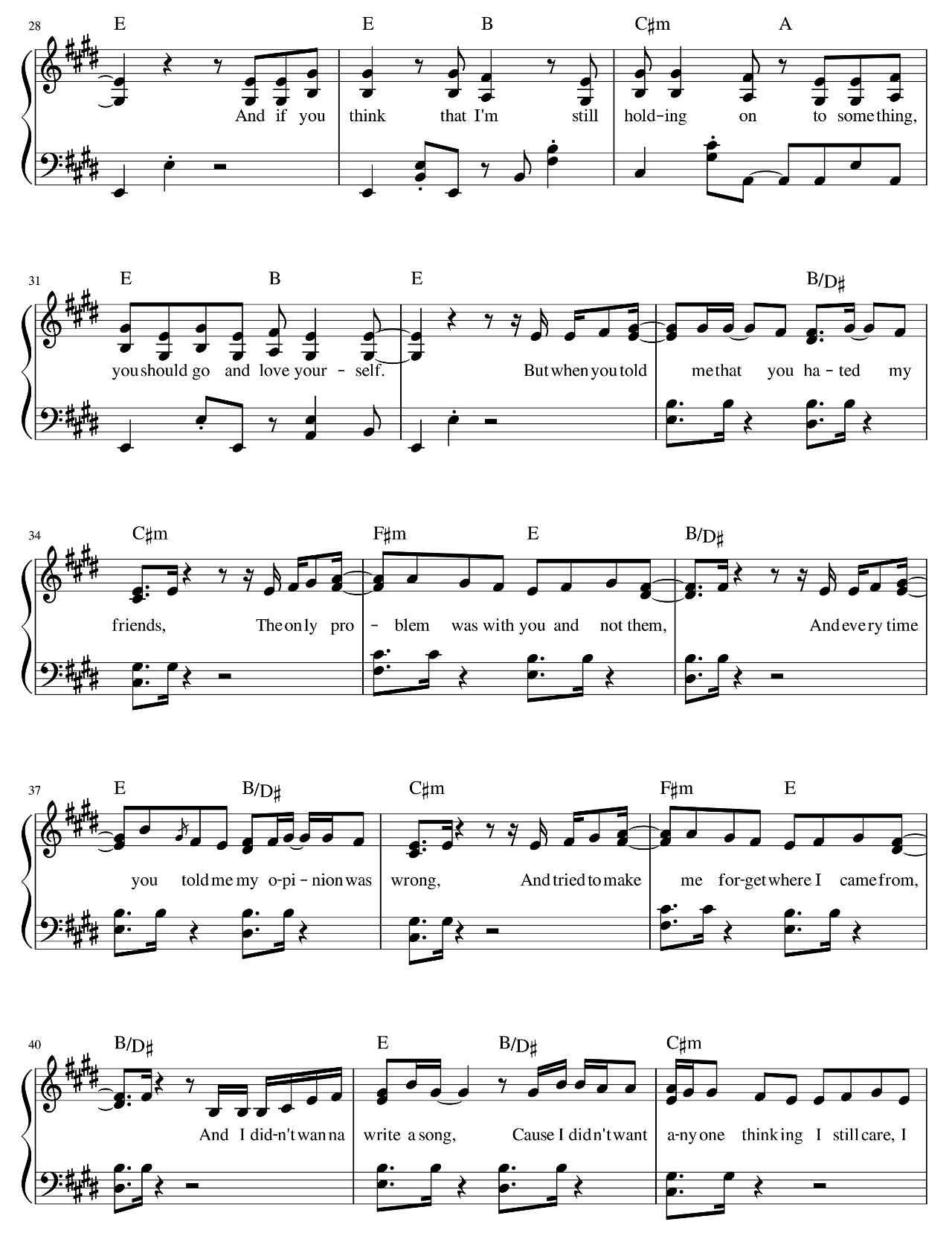 Love Yourself sheet music 3