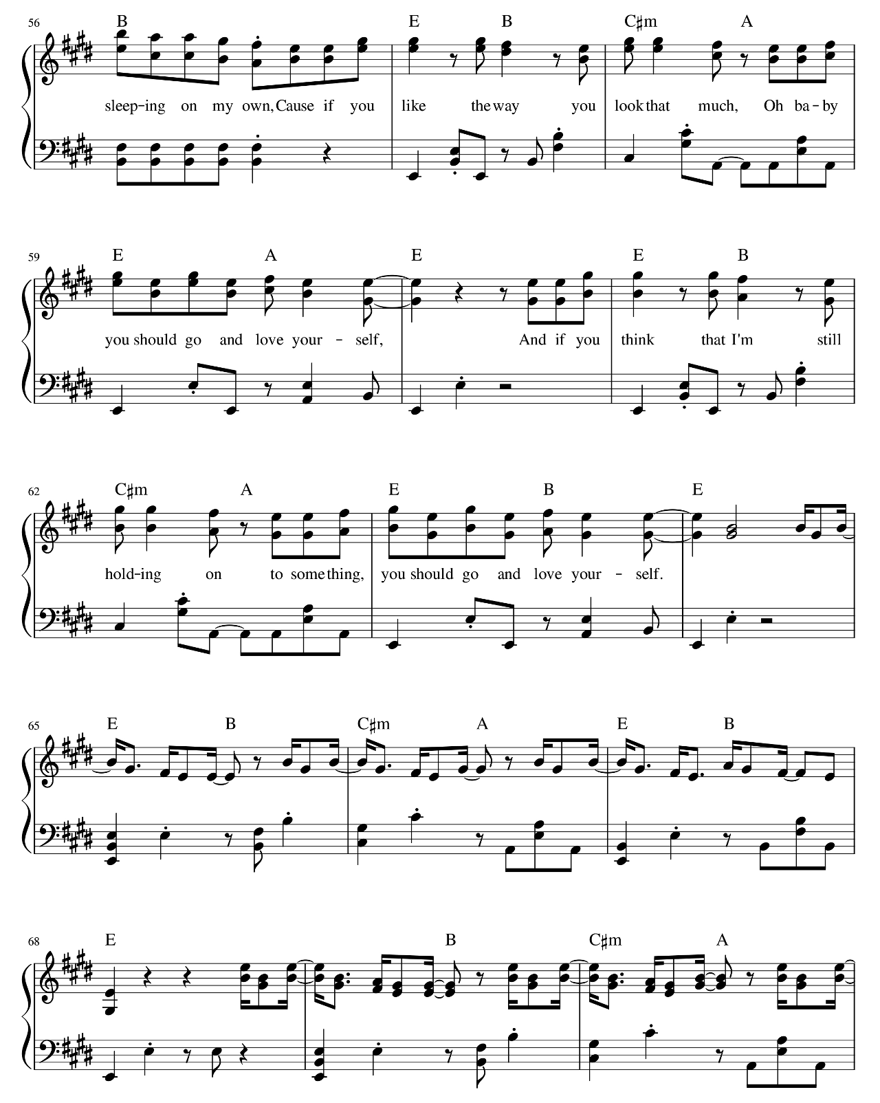 Love Yourself sheet music 5