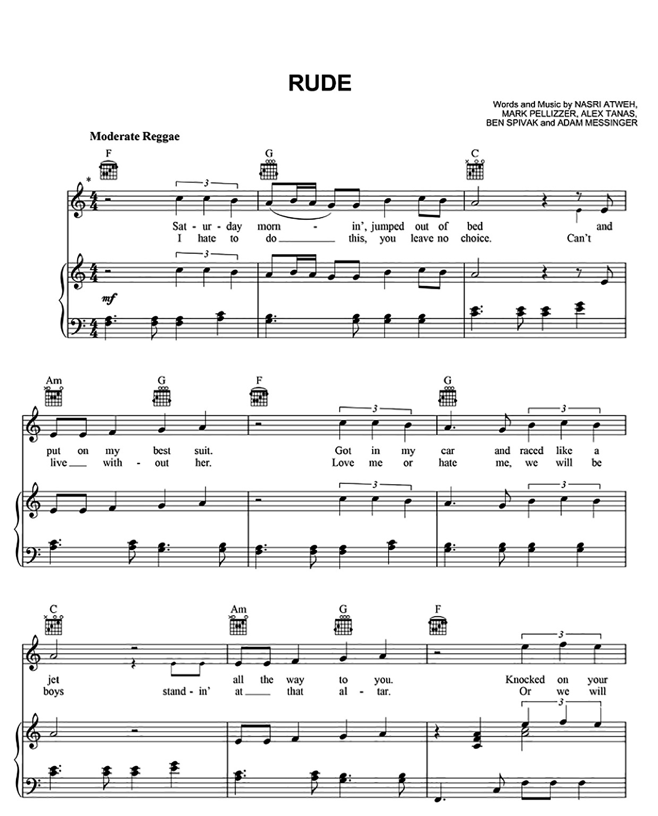 Rude sheet music