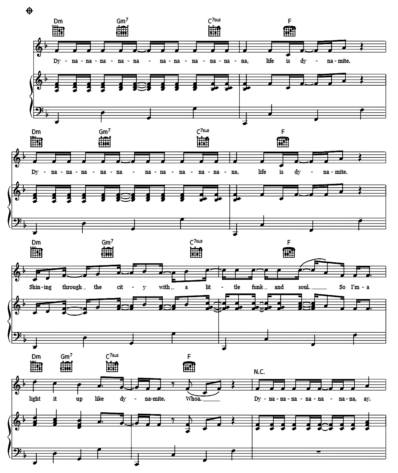 Dynamite sheet music 5