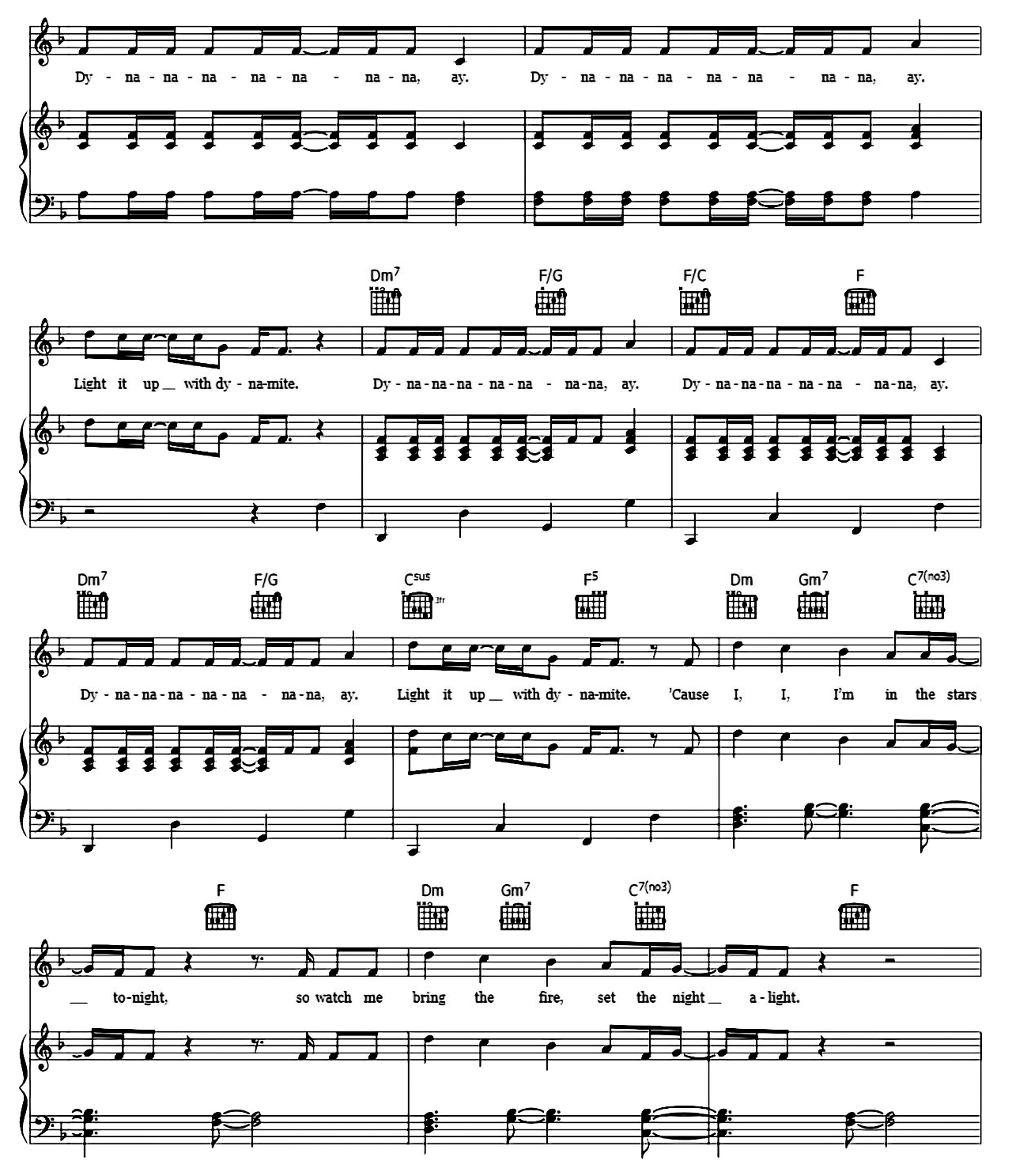 Dynamite sheet music 6