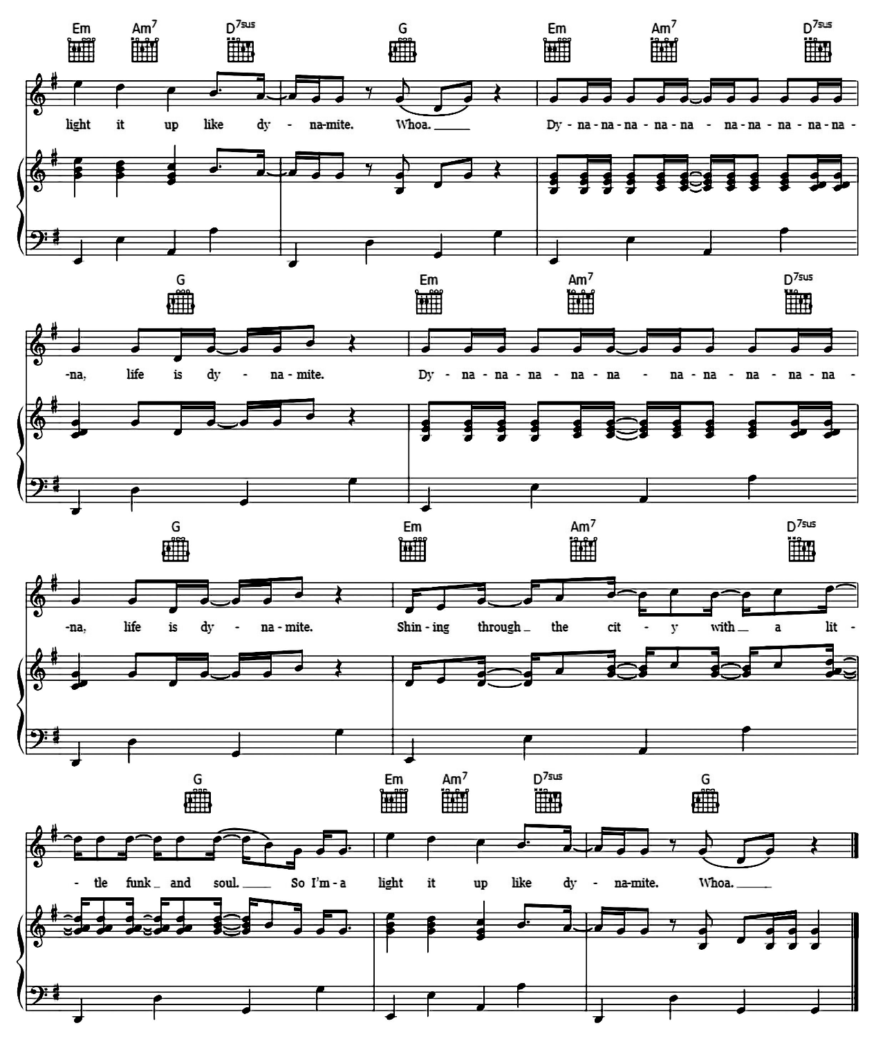 Dynamite sheet music 8