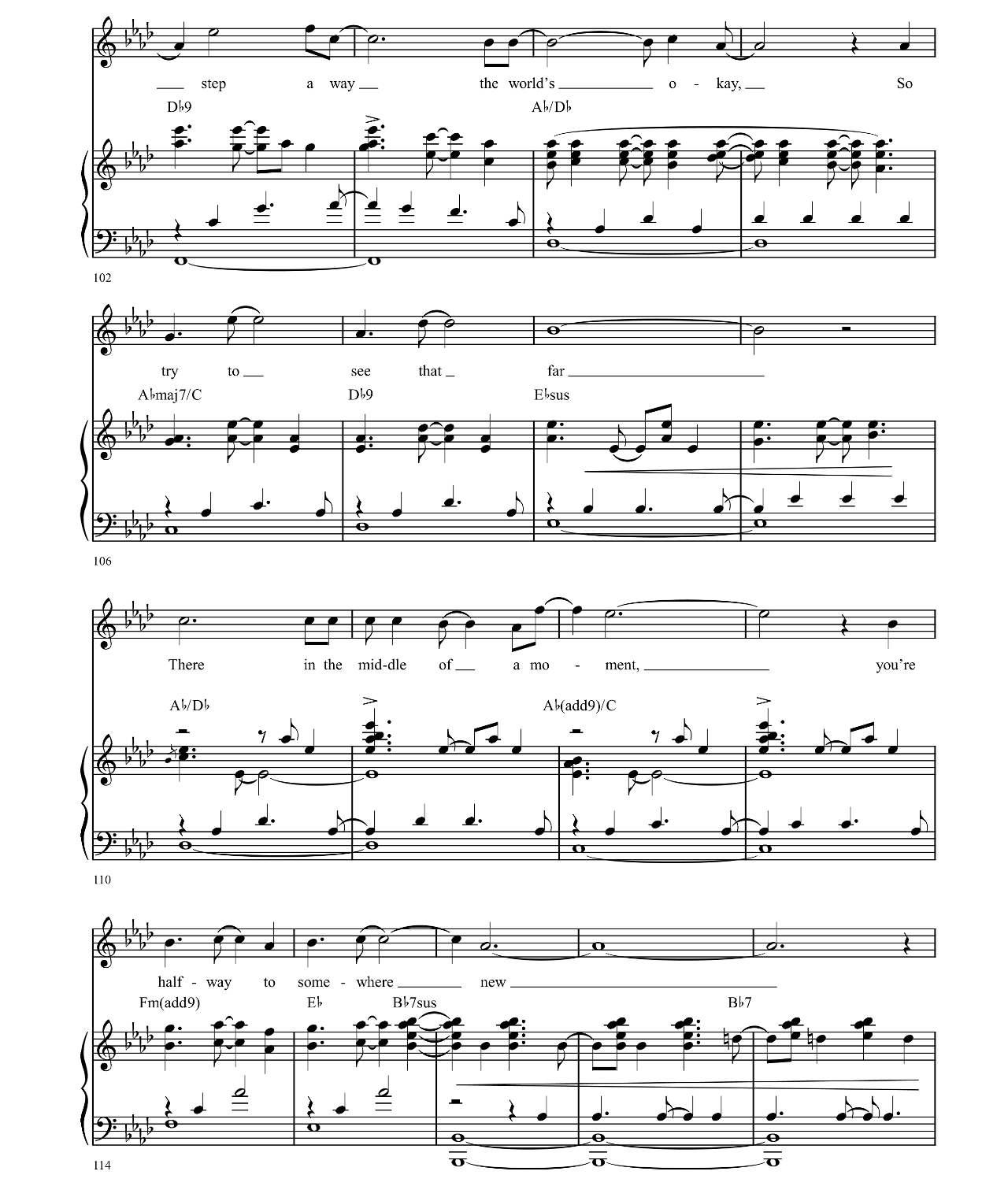 Middle Of A Moment (from James And The Giant Peach) sheet music 8