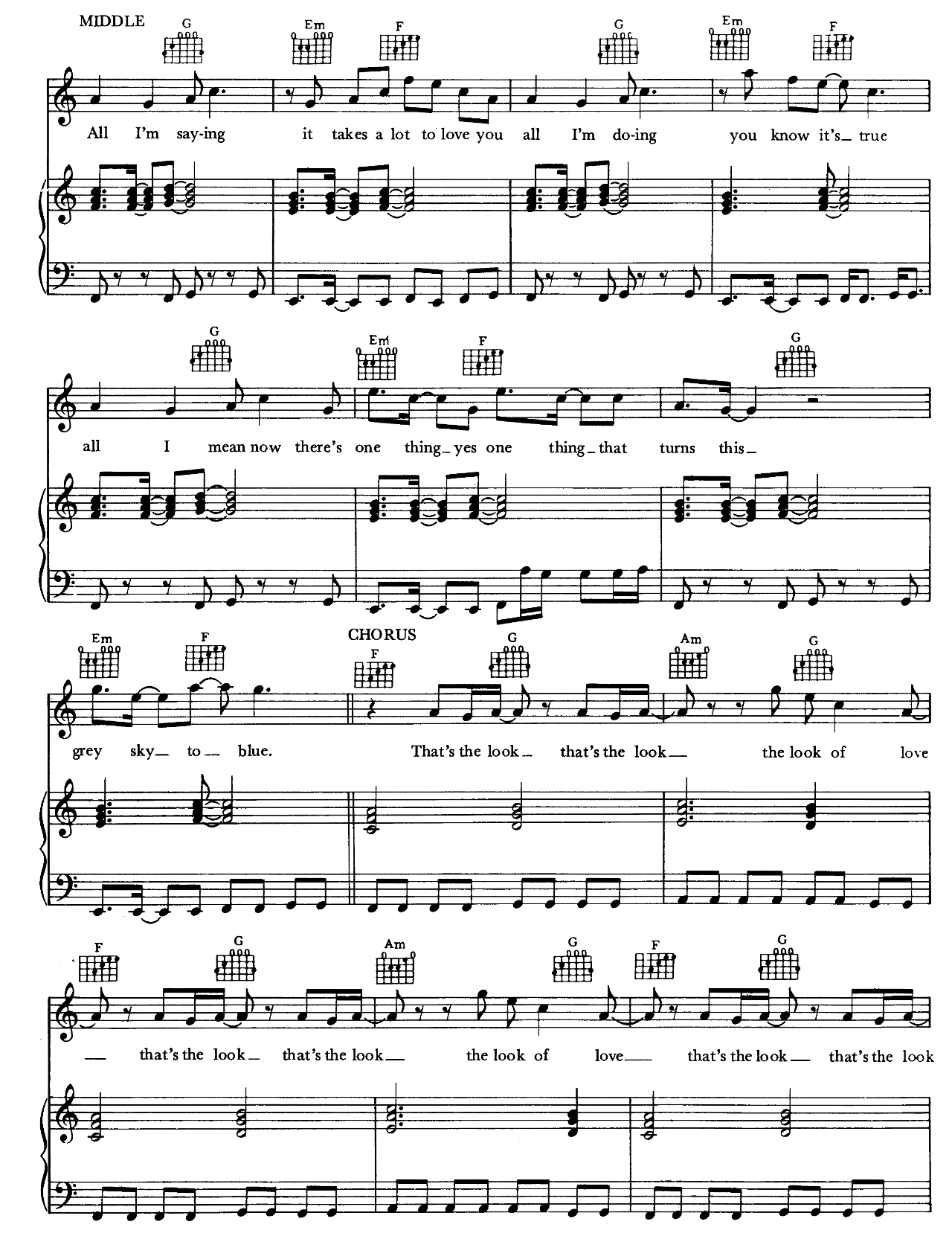 The Look Of Love By ABC Sheet Music Meta chords The look of love by abc sheet music meta chords