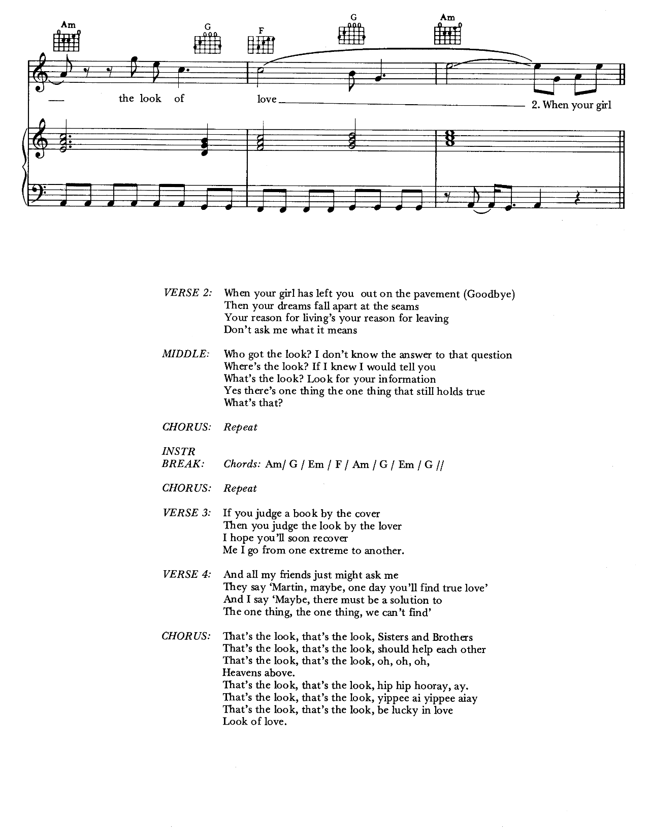 The Look Of Love sheet music 3