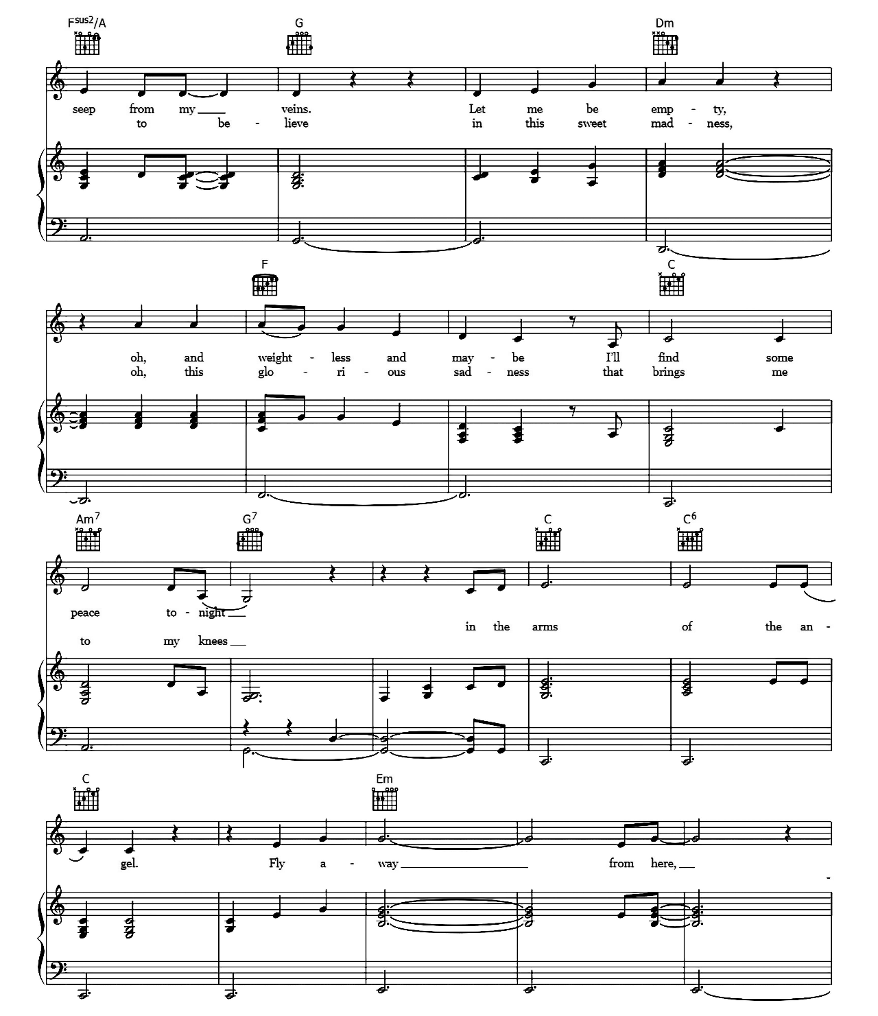 Angel sheet music 3